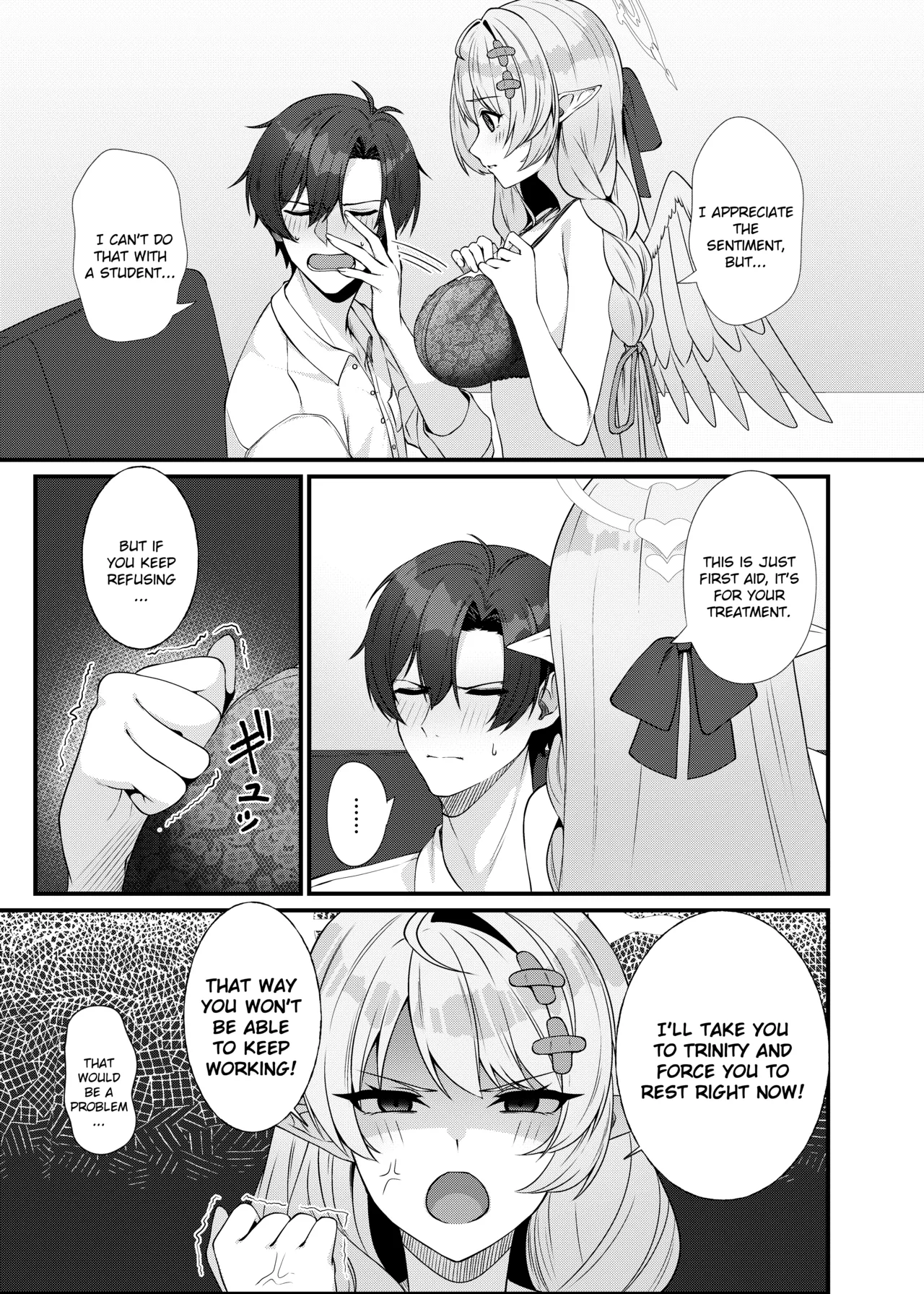 [Mendako Suizokukan (Oruka)] Sensei ni Kyuugo no Te o! | A Helping Hand for Sensei! (Blue Archive) [English] [Literally Starving] [Digital] image number 13