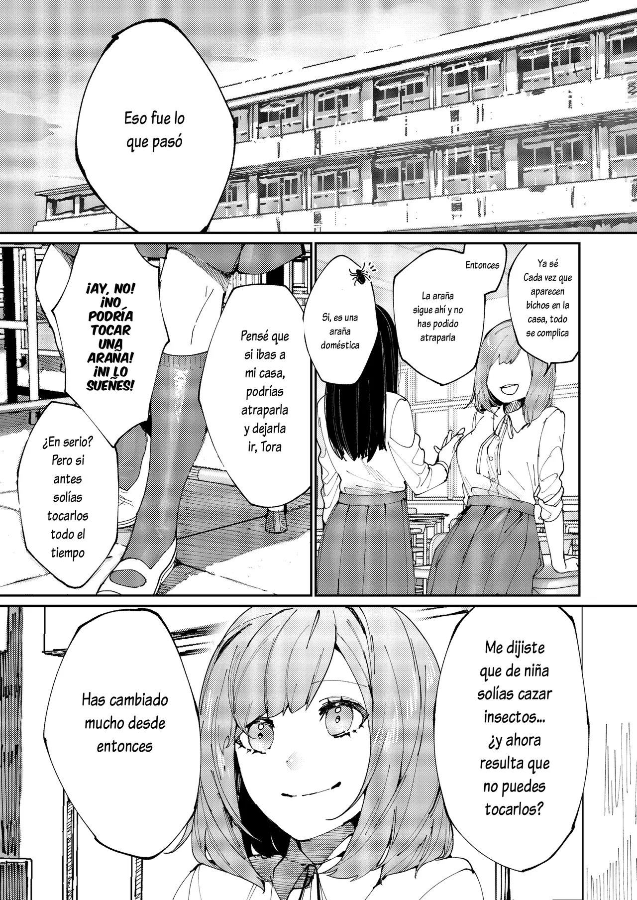 [Aizawa Seinikuten (Aizawa Anji)] Kuma to Tora ~Taikakusa Osananajimi no Hajimete kara, Kemono ni Naru 2-kakan made~[Spanish] [Lovely Diablesse Scan] image number 5