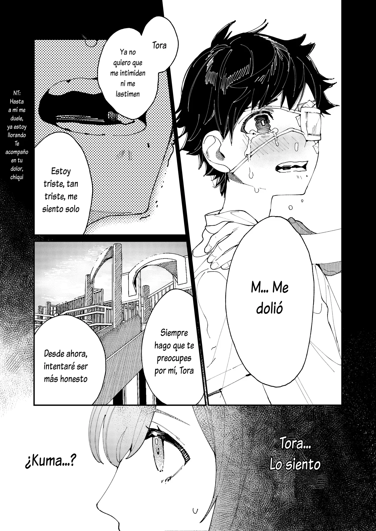 [Aizawa Seinikuten (Aizawa Anji)] Kuma to Tora ~Taikakusa Osananajimi no Hajimete kara, Kemono ni Naru 2-kakan made~[Spanish] [Lovely Diablesse Scan] image number 10