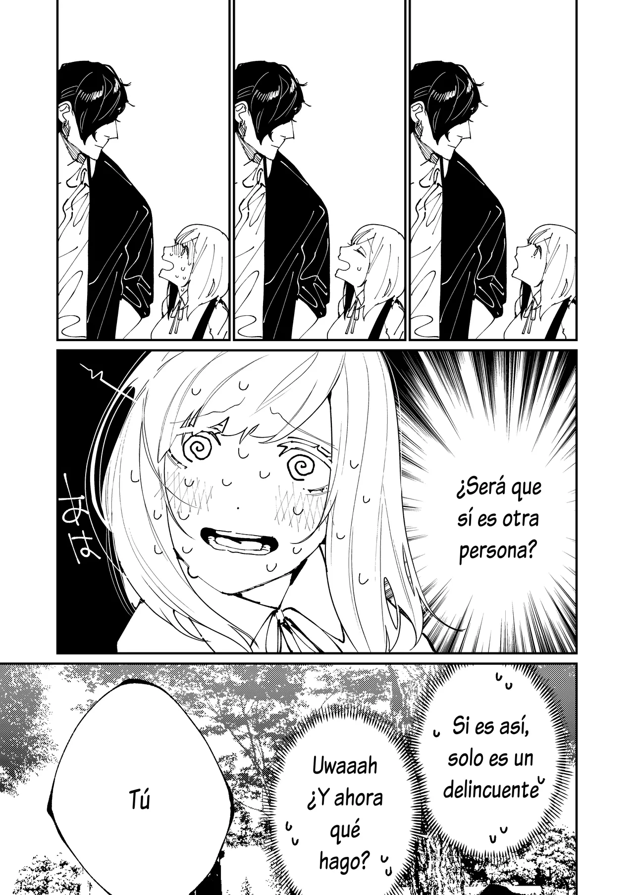 [Aizawa Seinikuten (Aizawa Anji)] Kuma to Tora ~Taikakusa Osananajimi no Hajimete kara, Kemono ni Naru 2-kakan made~[Spanish] [Lovely Diablesse Scan] image number 15