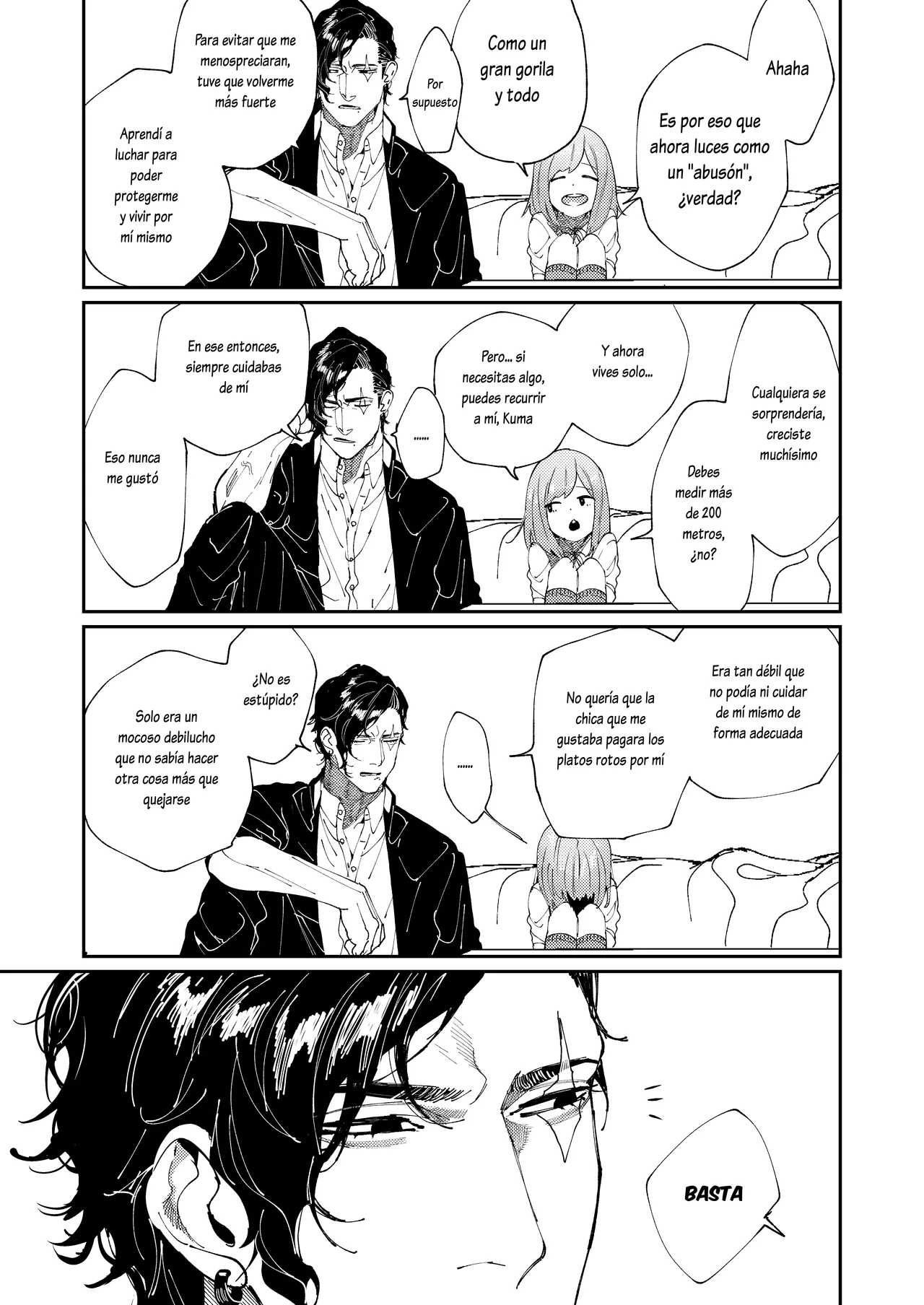 [Aizawa Seinikuten (Aizawa Anji)] Kuma to Tora ~Taikakusa Osananajimi no Hajimete kara, Kemono ni Naru 2-kakan made~[Spanish] [Lovely Diablesse Scan] image number 19