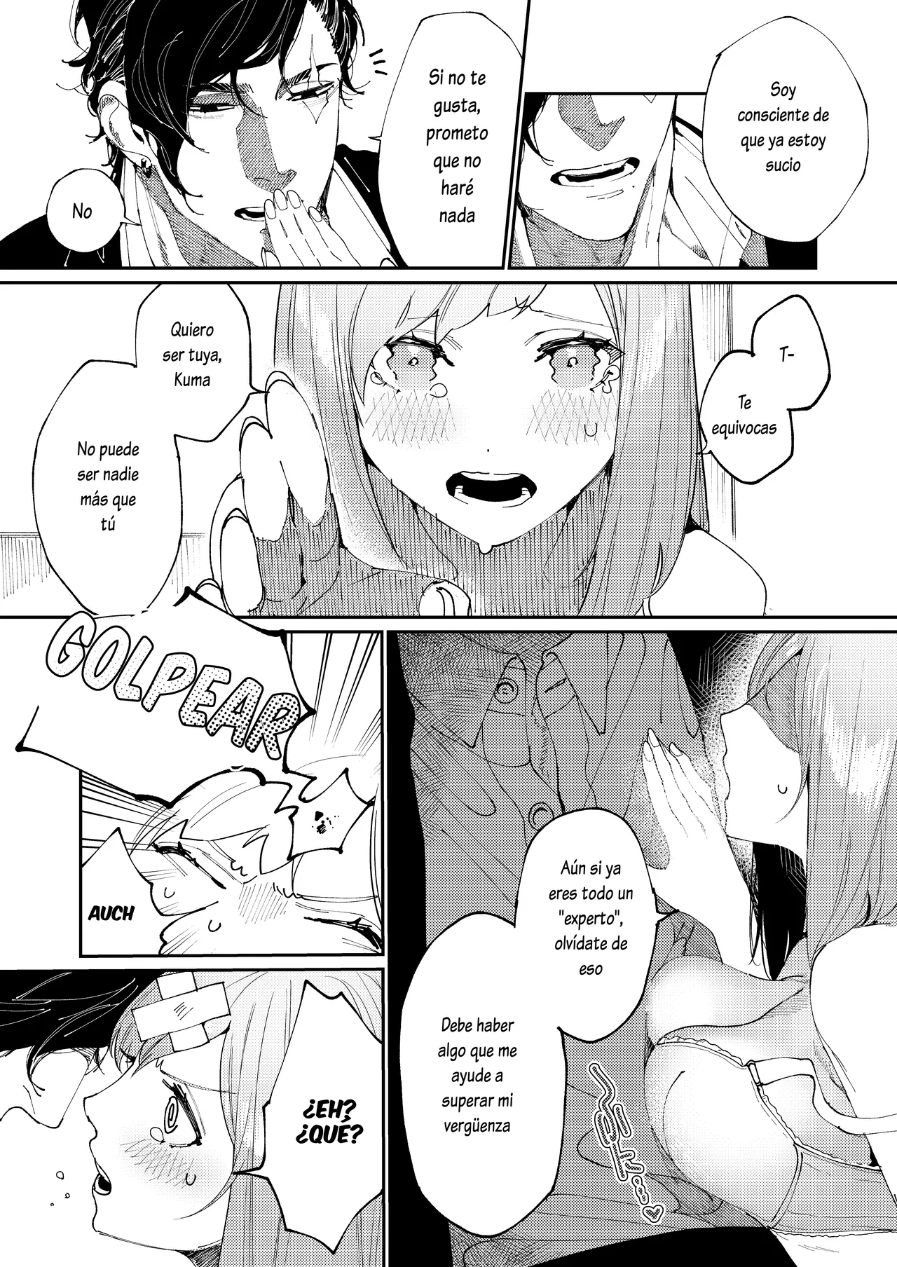 [Aizawa Seinikuten (Aizawa Anji)] Kuma to Tora ~Taikakusa Osananajimi no Hajimete kara, Kemono ni Naru 2-kakan made~[Spanish] [Lovely Diablesse Scan] image number 25