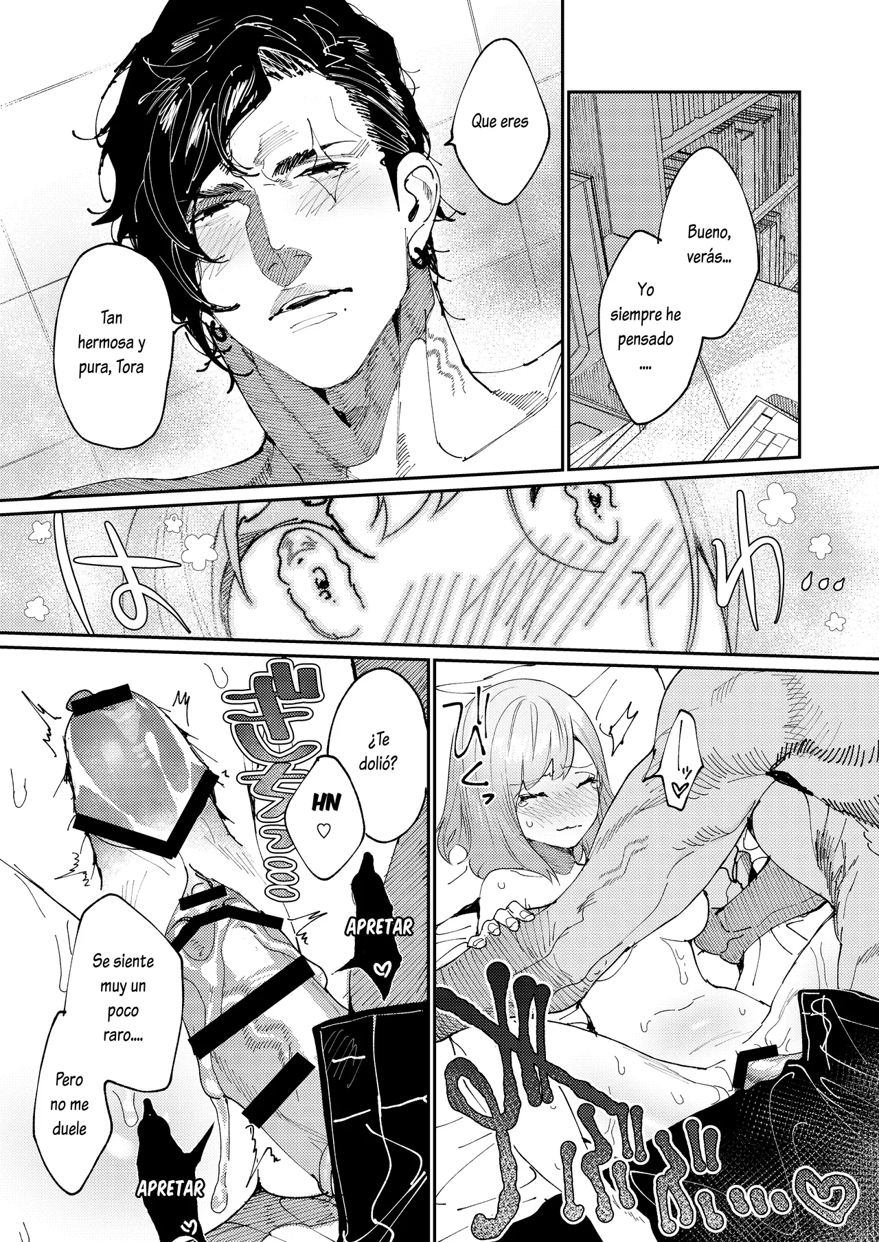 [Aizawa Seinikuten (Aizawa Anji)] Kuma to Tora ~Taikakusa Osananajimi no Hajimete kara, Kemono ni Naru 2-kakan made~[Spanish] [Lovely Diablesse Scan] image number 35