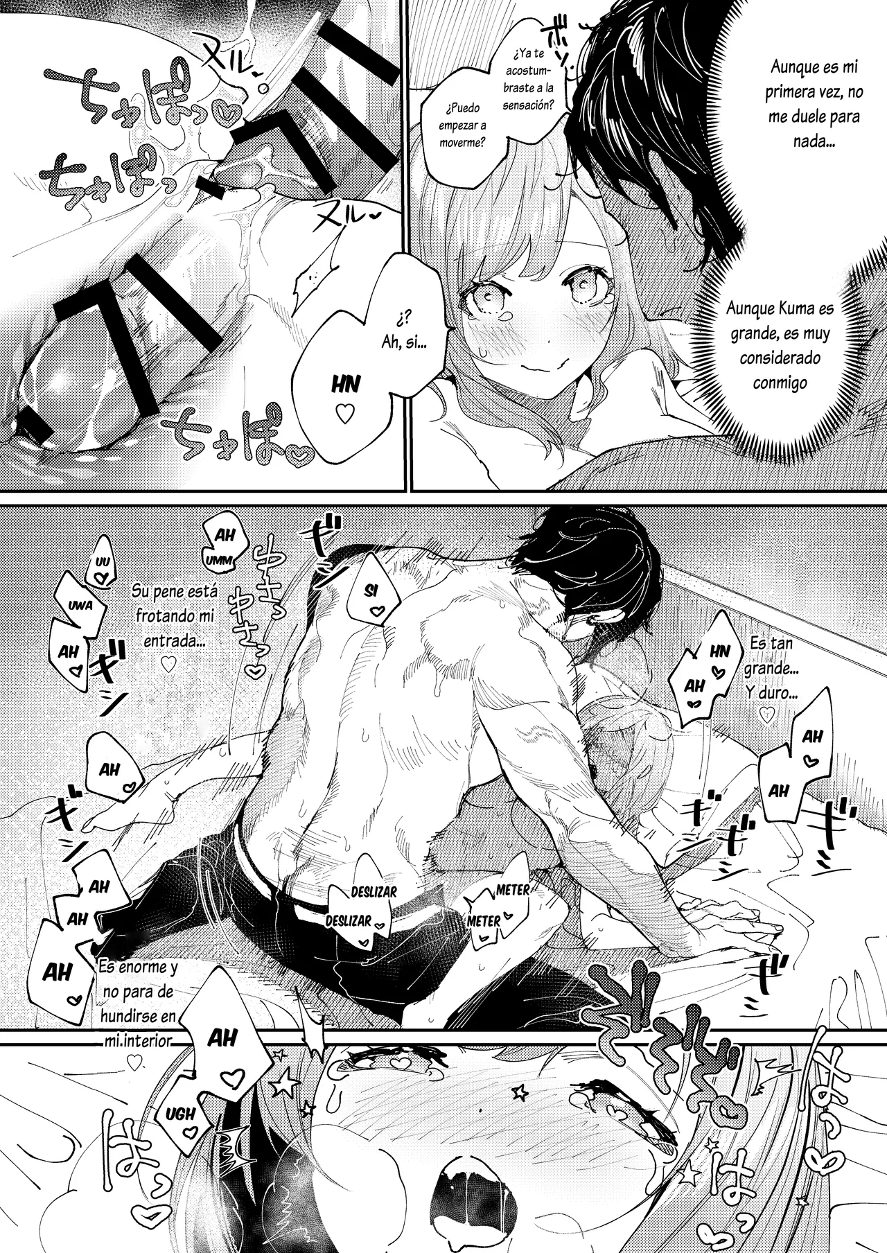 [Aizawa Seinikuten (Aizawa Anji)] Kuma to Tora ~Taikakusa Osananajimi no Hajimete kara, Kemono ni Naru 2-kakan made~[Spanish] [Lovely Diablesse Scan] image number 36