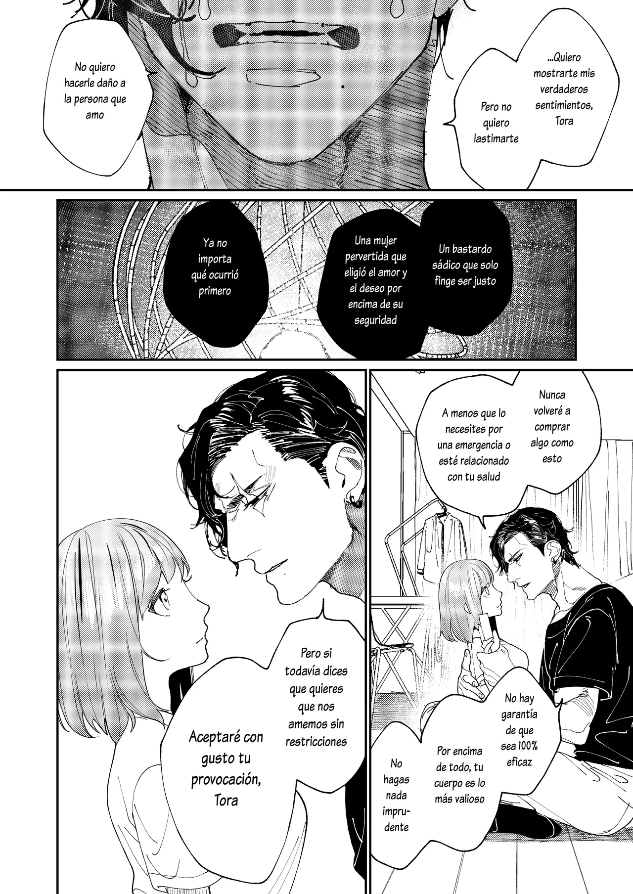 [Aizawa Seinikuten (Aizawa Anji)] Kuma to Tora ~Taikakusa Osananajimi no Hajimete kara, Kemono ni Naru 2-kakan made~[Spanish] [Lovely Diablesse Scan] image number 49