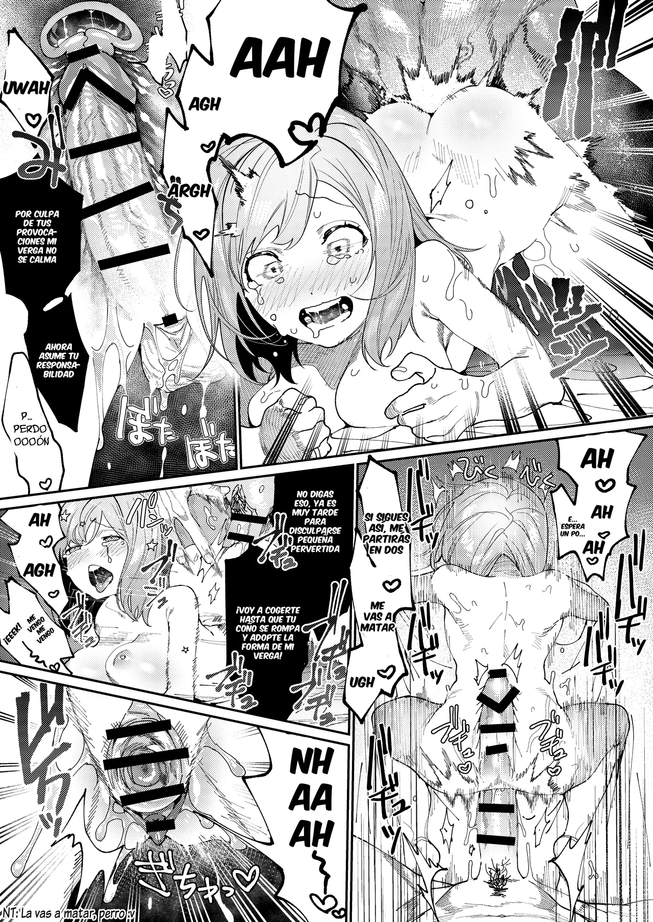 [Aizawa Seinikuten (Aizawa Anji)] Kuma to Tora ~Taikakusa Osananajimi no Hajimete kara, Kemono ni Naru 2-kakan made~[Spanish] [Lovely Diablesse Scan] image number 52