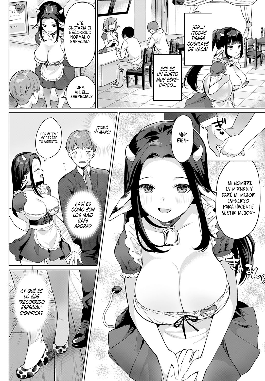 [Ushinomiya] Bonyuu Cafe Moo Moo | Cafe Moo Moo (COMIC Anthurium 2021-04) [Spanish] [NekoCreme] [Digital] numero di immagine  2