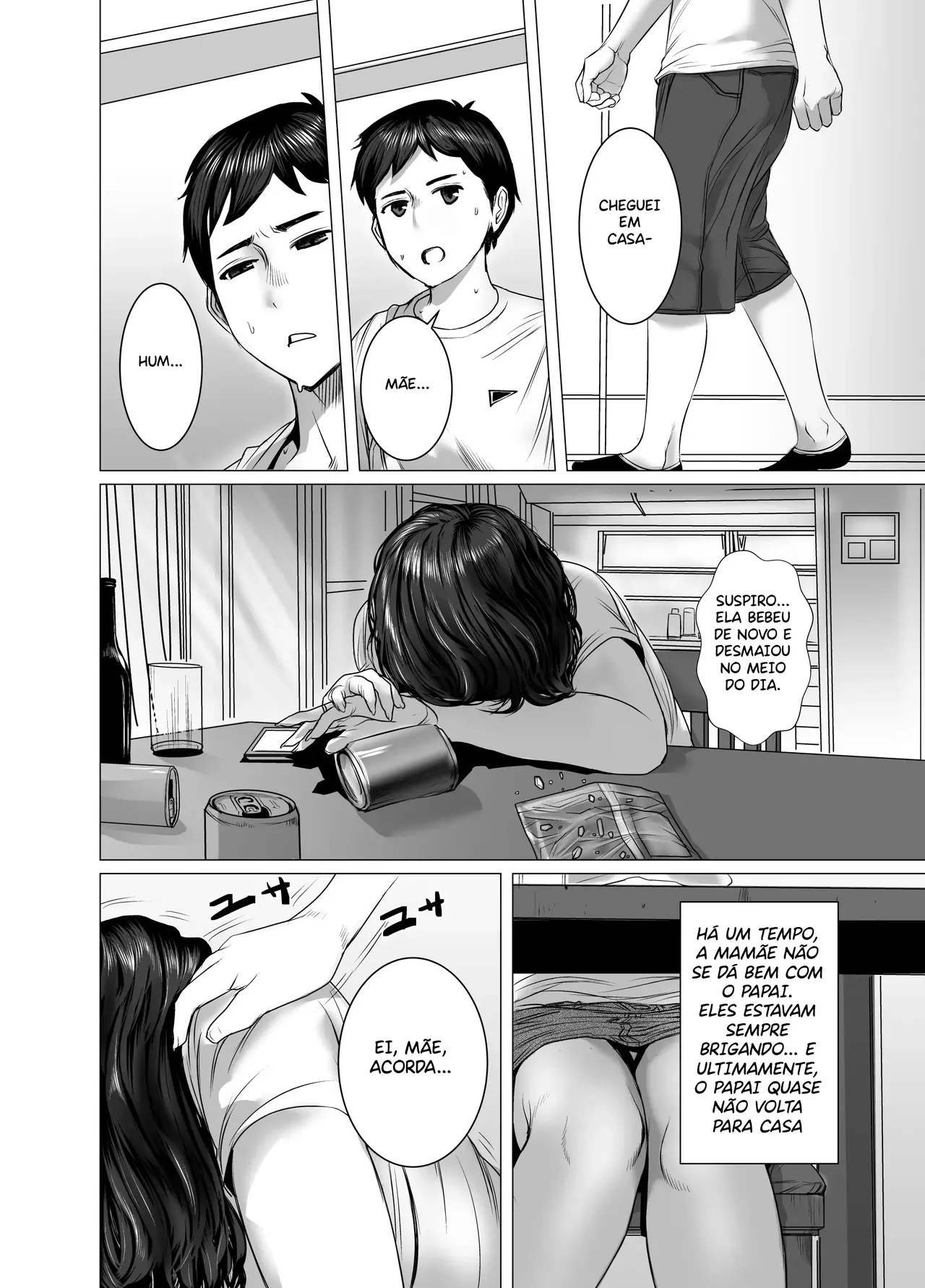 Okaa-san wa You to Machigaeru dakara Boku mo Machigaeru _ When Mom Gets Drunk, She Makes Mistakes-So I Make Them Too[Portuguese-BR] image number 3