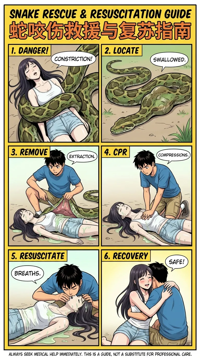 Safety Posters 2: Snake victim (AI Generated) 画像番号 28