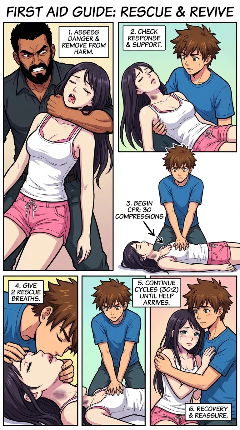 Safety Poster 3: Chokehold Victim (AI Generated) image number 4