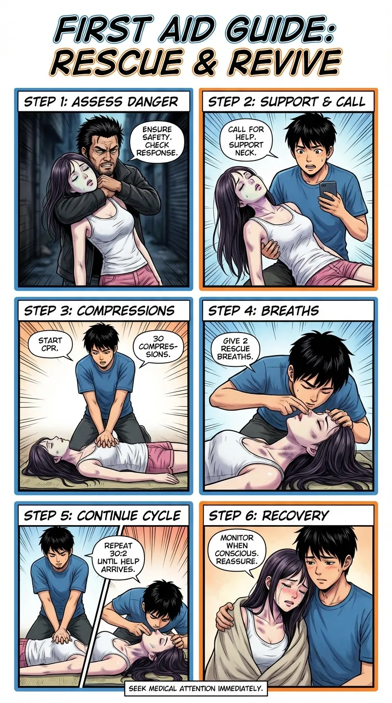 Safety Poster 3: Chokehold Victim (AI Generated) image number 13