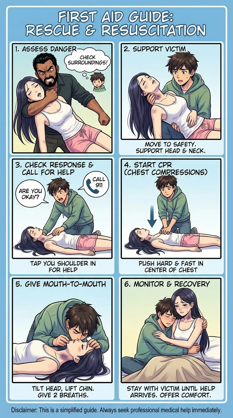 Safety Poster 3: Chokehold Victim (AI Generated) image number 22