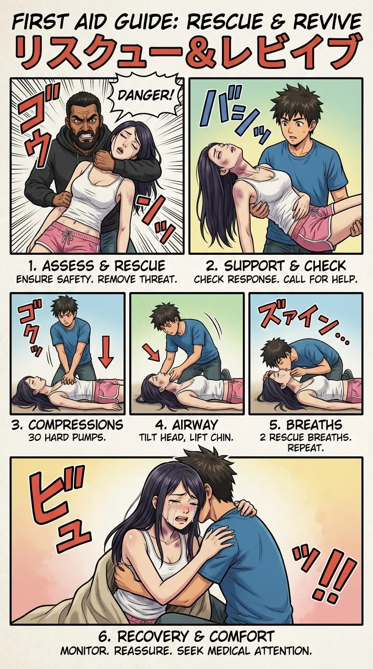 Safety Poster 3: Chokehold Victim (AI Generated) image number 24