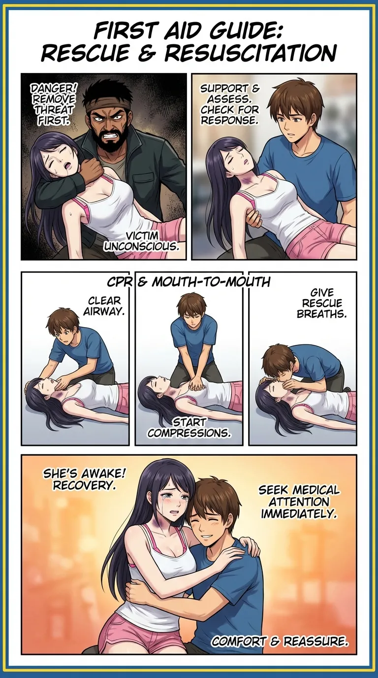 Safety Poster 3: Chokehold Victim (AI Generated) image number 27