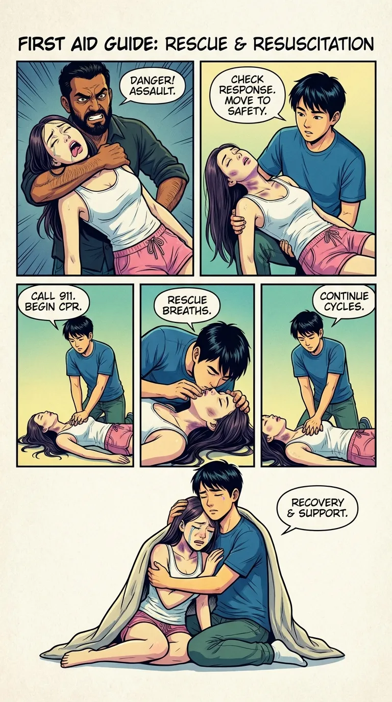 Safety Poster 3: Chokehold Victim (AI Generated) image number 28