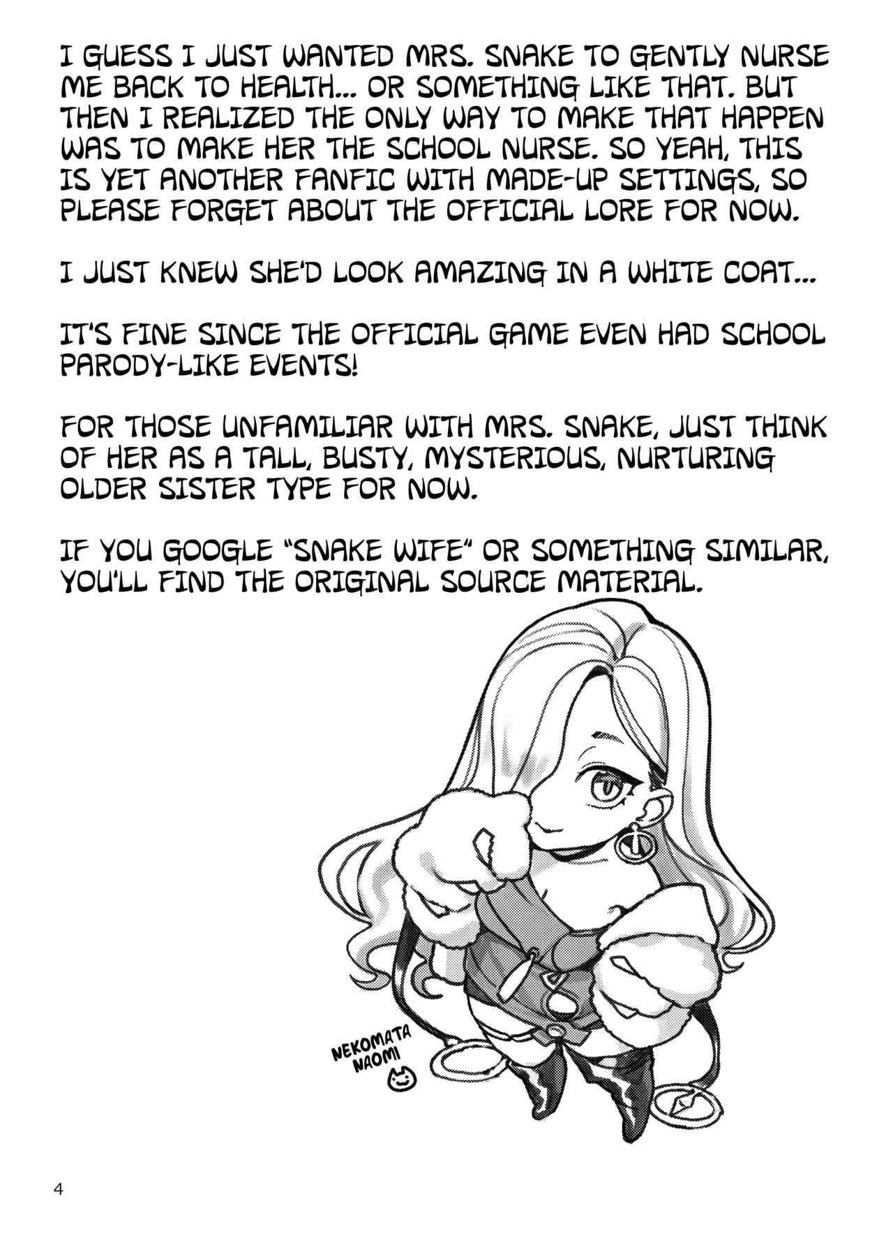 [Nekomataya (Nekomata Naomi)] Hokenshitsu no Omi-san | Mrs. Snake at the nurse office (Fate/Grand Order) [English] [Digital] image number 3