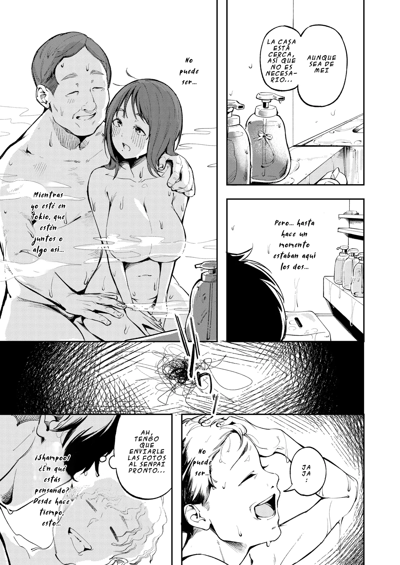 [Mori no Hito (Mokuyama Hito)] Hisashiburi ni Kisei Shitara Osananajimi ga Chichi ni Dakareteita | Al regresar a casa encontre a mi amiga de la infancia en brazos de mi padre [Spanish] [Digital] image number 11