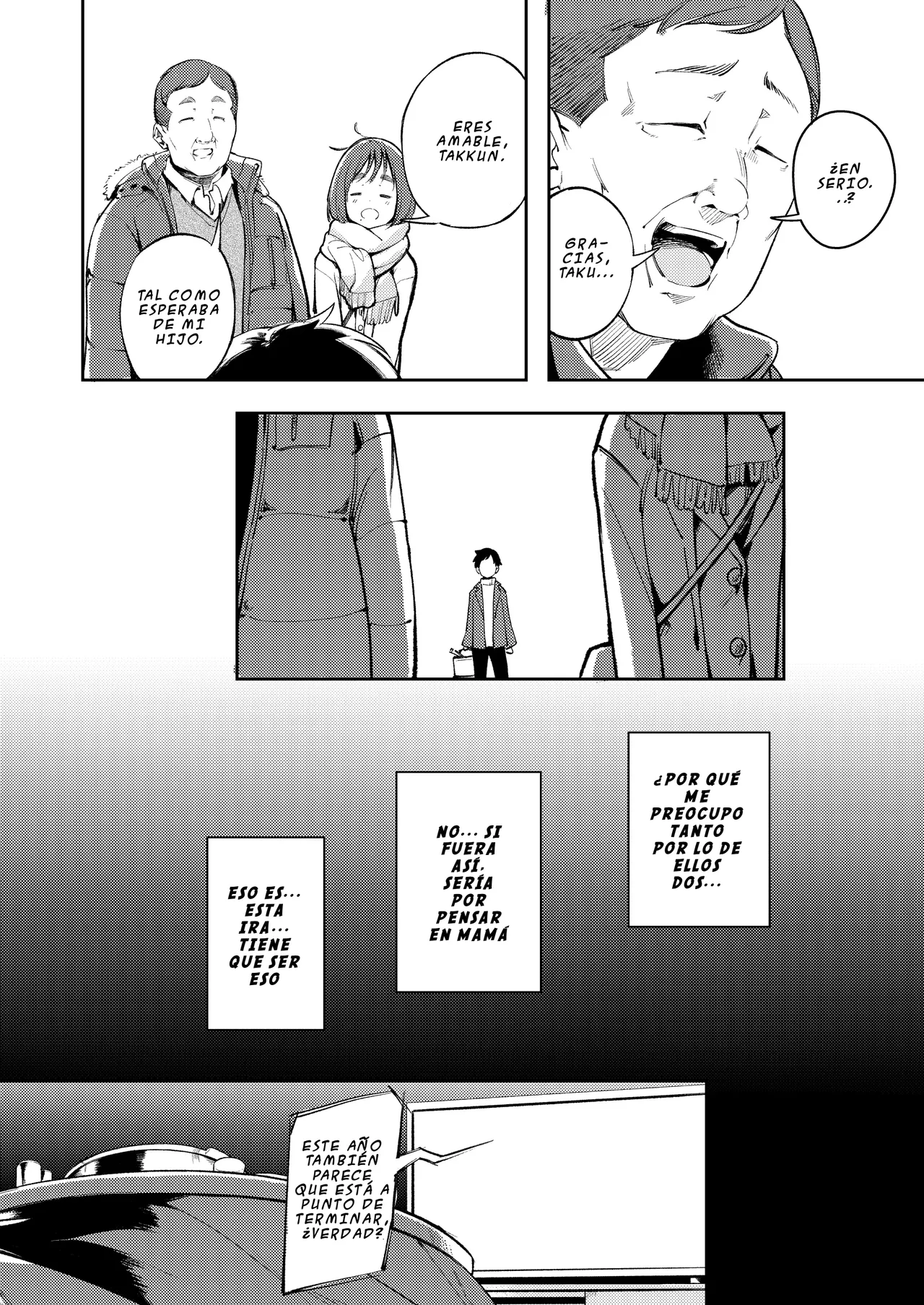 [Mori no Hito (Mokuyama Hito)] Hisashiburi ni Kisei Shitara Osananajimi ga Chichi ni Dakareteita | Al regresar a casa encontre a mi amiga de la infancia en brazos de mi padre [Spanish] [Digital] image number 16