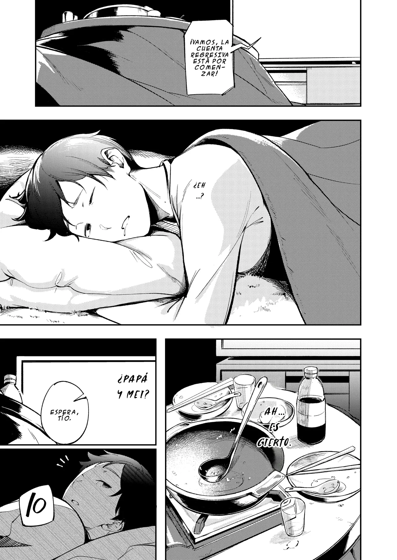 [Mori no Hito (Mokuyama Hito)] Hisashiburi ni Kisei Shitara Osananajimi ga Chichi ni Dakareteita | Al regresar a casa encontre a mi amiga de la infancia en brazos de mi padre [Spanish] [Digital] image number 17