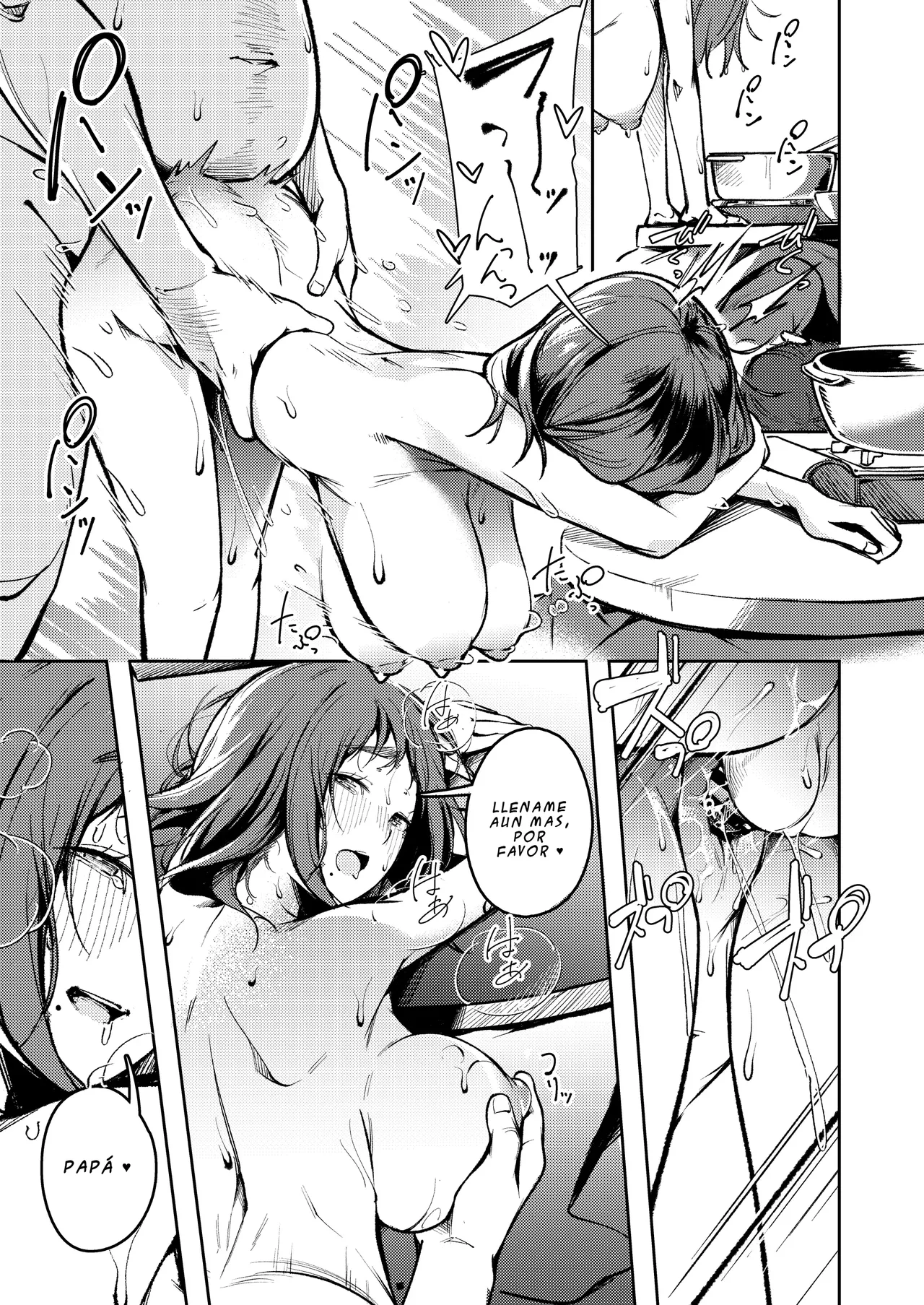 [Mori no Hito (Mokuyama Hito)] Hisashiburi ni Kisei Shitara Osananajimi ga Chichi ni Dakareteita | Al regresar a casa encontre a mi amiga de la infancia en brazos de mi padre [Spanish] [Digital] image number 29