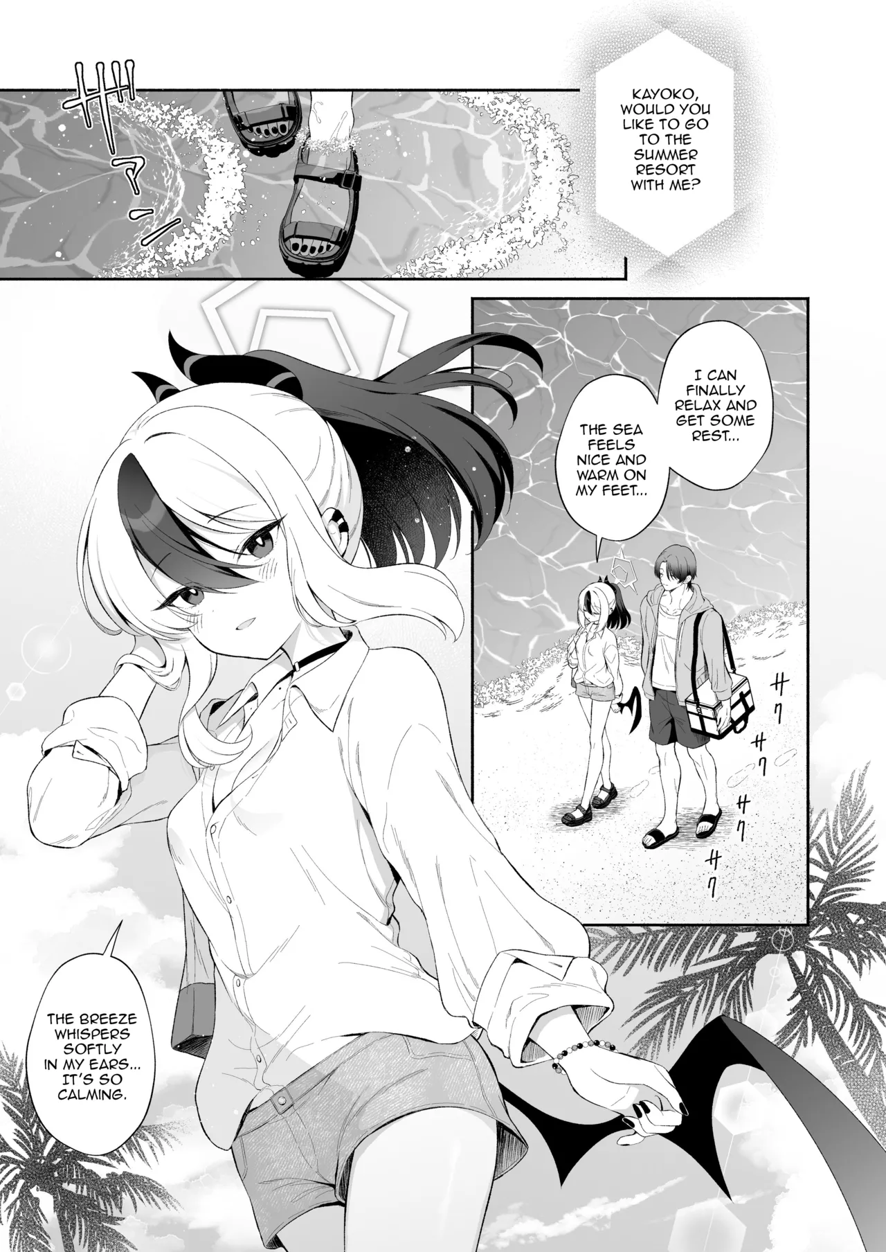 [Pandagaippiki. (Komi Zumiko)] Nuresuke Kayoko to Bustei de... + Omake Manga Ano Hi no Sonogo... | Rain Soaked Kayoko at the Bus Stop + Omake manga after that day. (Blue Archive) [English] [DeppoTL] [Digital] image number 2