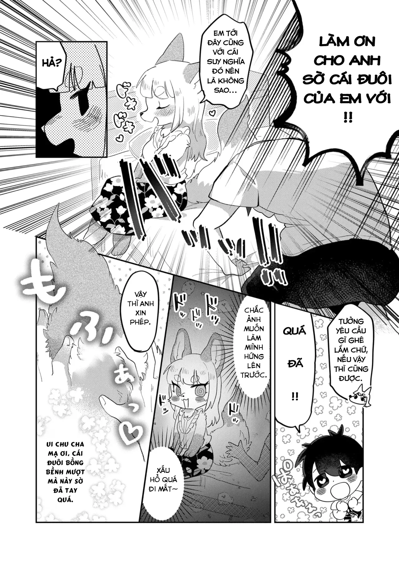 (Kemoket 12) [moffle (mabo)] Kimi no Shippo o Mofuritai! | Anh muốn sờ đuôi của em [Vietnamese Tiếng Việt] image number 9