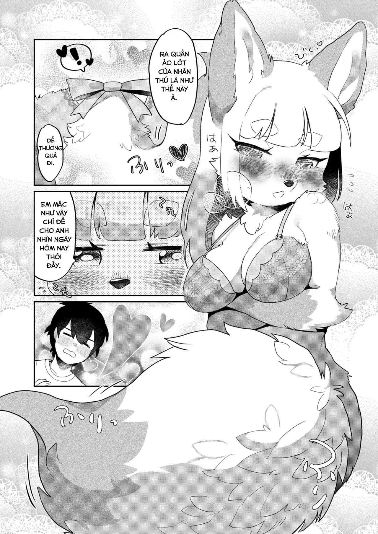 (Kemoket 12) [moffle (mabo)] Kimi no Shippo o Mofuritai! | Anh muốn sờ đuôi của em [Vietnamese Tiếng Việt] image number 12