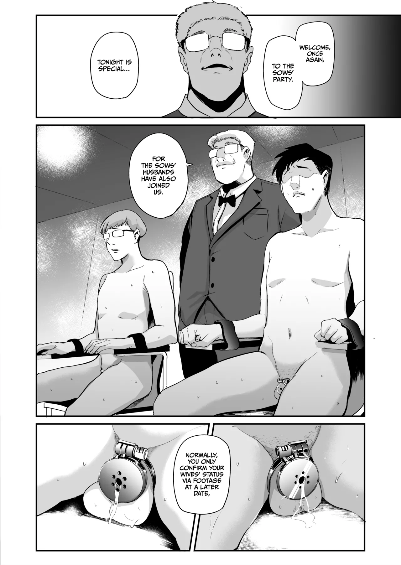 [Sound MILK (Otochichi)] Fella Mask Fujin Kanketsu Hen ~Otto no Mae de Midareru Mask Dorei Zuma-tachi~ + After [English] [CulturedCommissions] image number 31