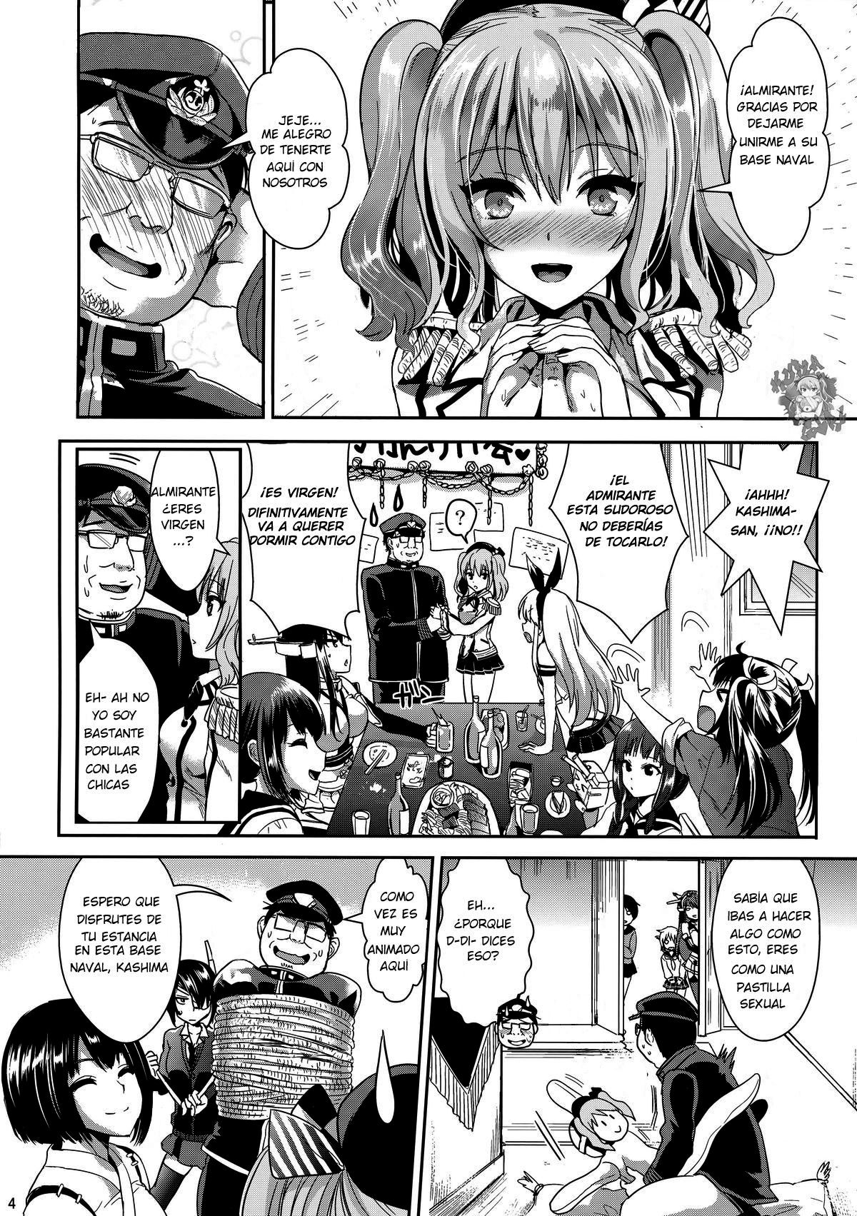 (C89) [YURIRU-RARIKA (Kojima Saya, Lazu)] Gohoushi Tantou no Kashima desu (Kantai Collection -KanColle-) [Spanish] [Kuma Girl Oficial] 画像番号 3