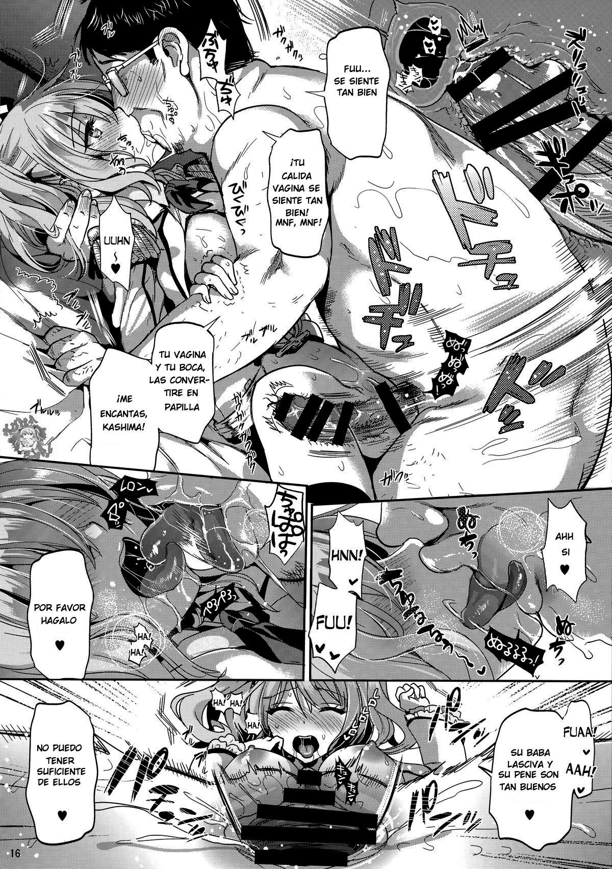 (C89) [YURIRU-RARIKA (Kojima Saya, Lazu)] Gohoushi Tantou no Kashima desu (Kantai Collection -KanColle-) [Spanish] [Kuma Girl Oficial] 画像番号 15