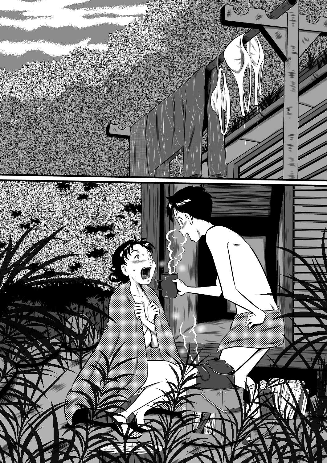 [Milkdou Shoukai (Milk Koubou)] Kaa-san, Kaa-san! Kaa-saaaan! Mujintou, Oyako Futari de Yagai Sex! [Chinese] [廉价汉化组] Bildnummer 63