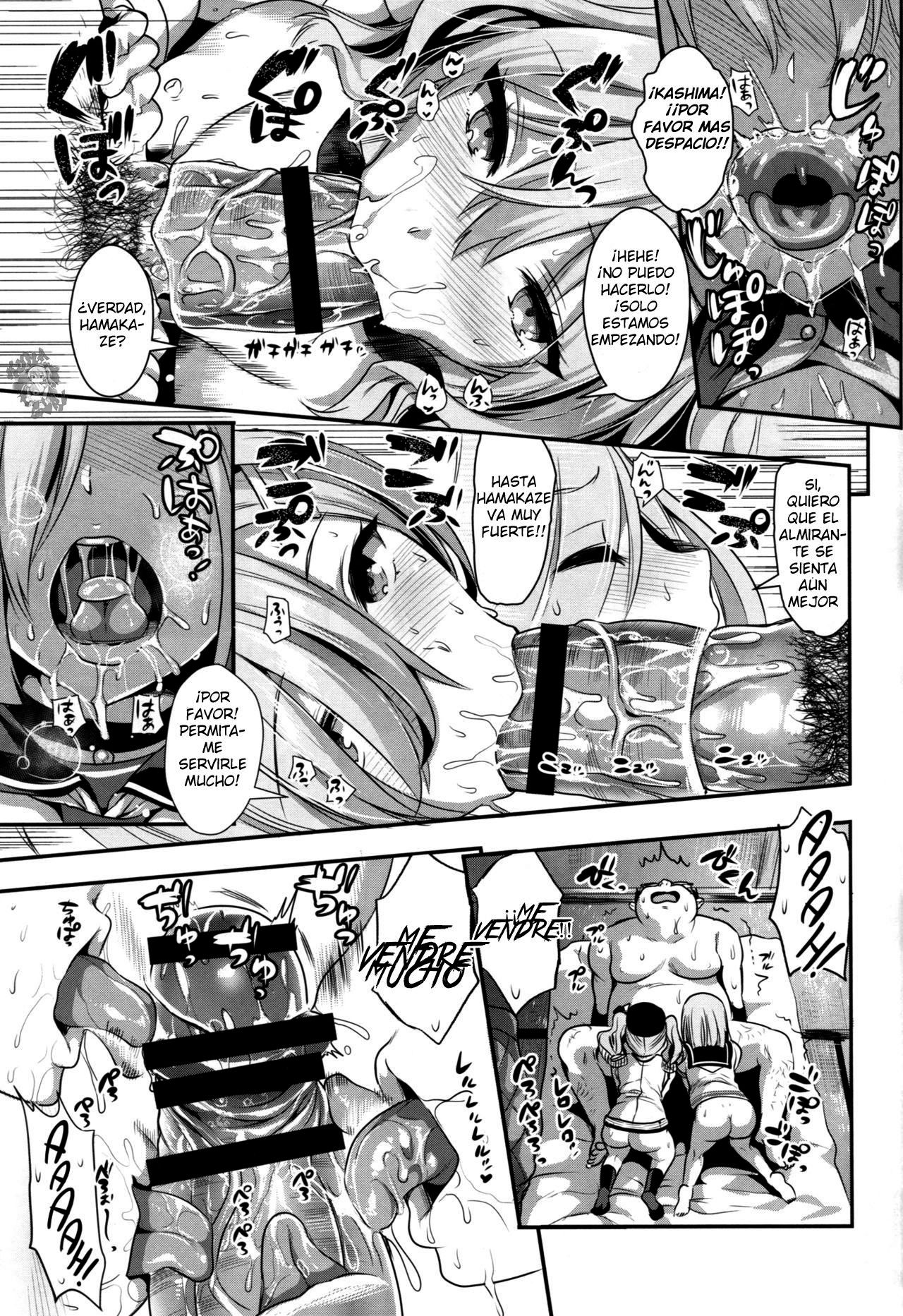 (C91) [YURIRU-RARIKA (Kojima Saya, Lazu)] Gohoushi Tantou no Kashima to Hamakaze desu (Kantai Collection -KanColle-) [Spanish] [Kuma Girl Oficial] Bildnummer 8