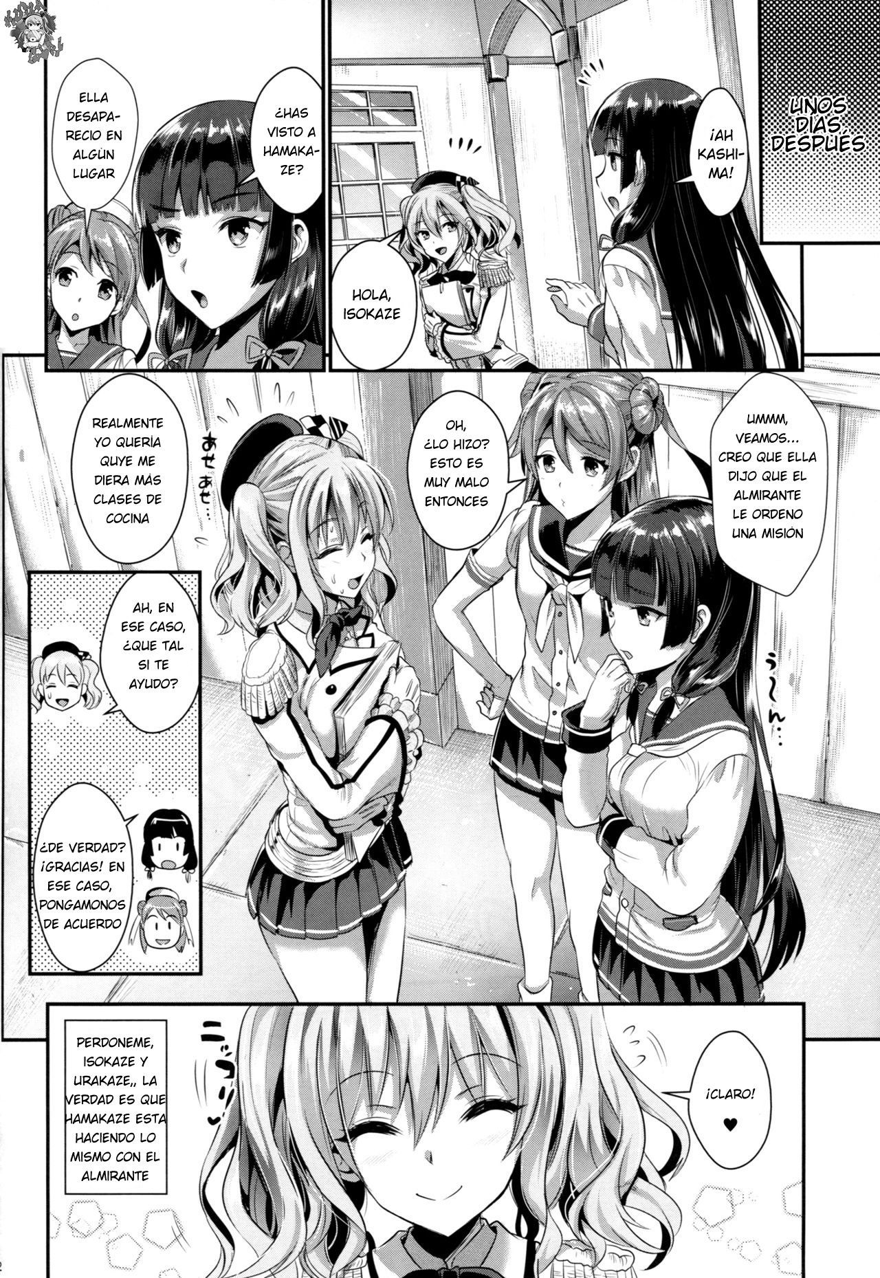 (C91) [YURIRU-RARIKA (Kojima Saya, Lazu)] Gohoushi Tantou no Kashima to Hamakaze desu (Kantai Collection -KanColle-) [Spanish] [Kuma Girl Oficial] Bildnummer 31
