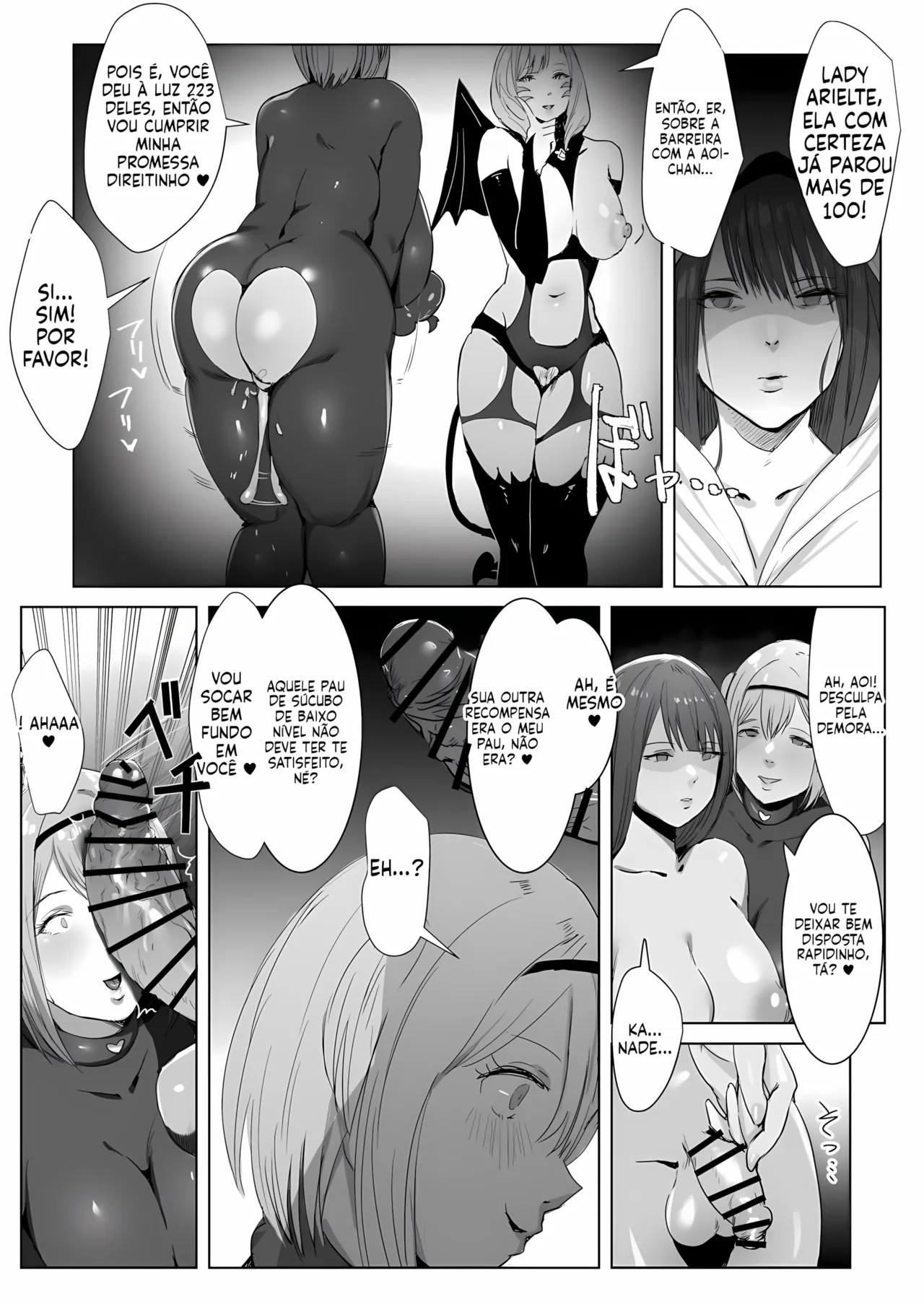 [Meshi Shinja] Seigi no Hero ga Futanari ni Natte Injuu ni Ochiru Hanashi [Portuguese-BR] [Upscale] image number 67