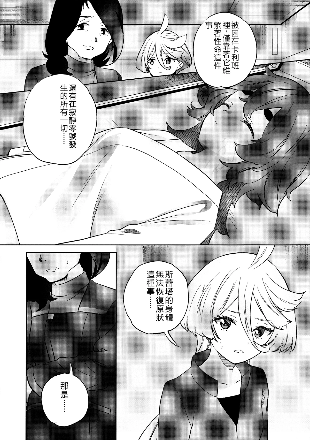 (C102) [Gutsutoma (Tachi)] Kienai Ato, Egao No Riyuu, Onaka Ga Suite. | 無法消除的痕跡、突然露臉的理由、因為肚子餓 (Mobile Suit Gundam: The Witch from Mercury) [Chinese] [RATKING機翻] image number 10