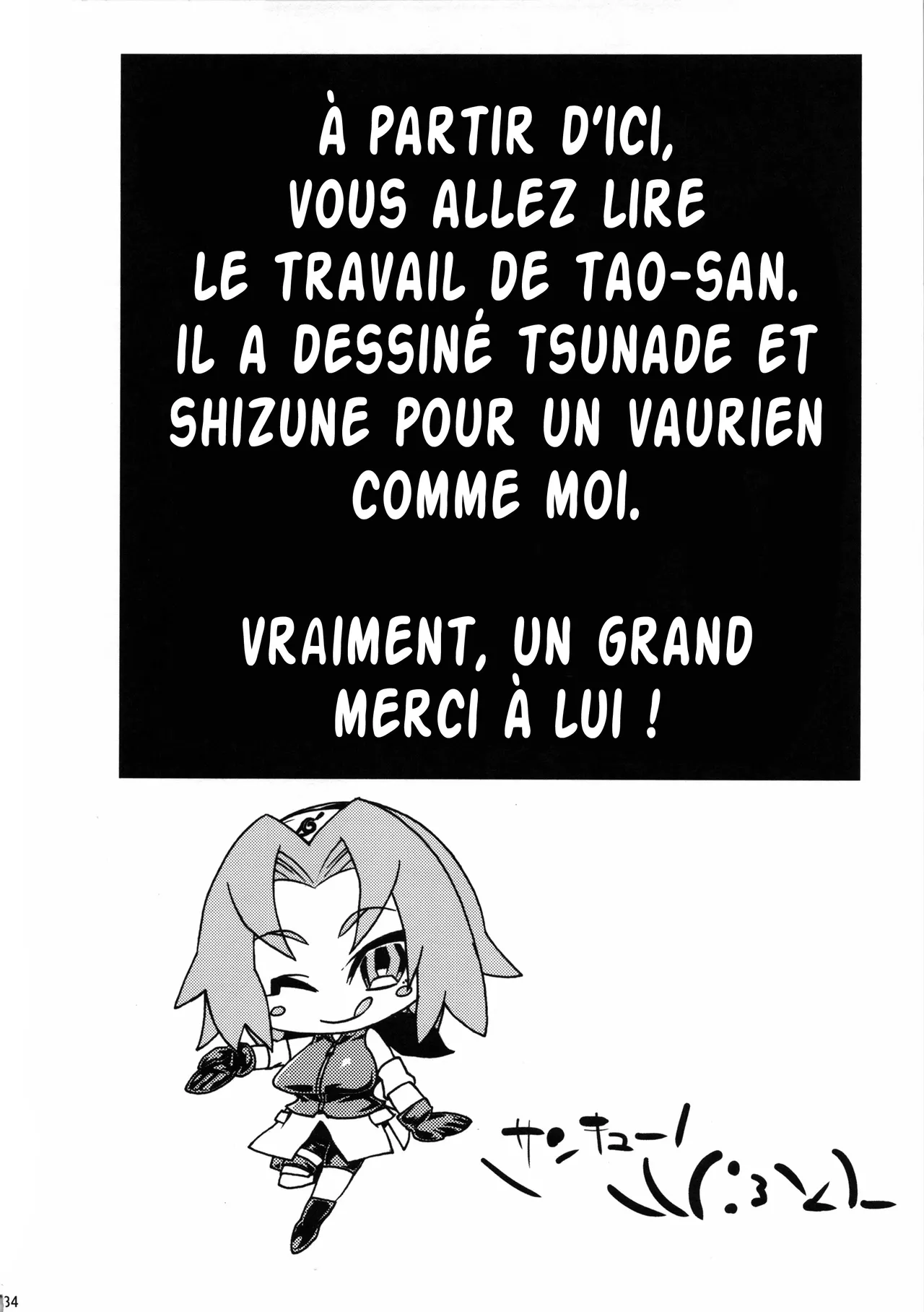 (C85) [Karakishi Youhei-dan Shinga (Sahara Wataru, Sentarou, Tao)] Saboten Nindou 2 (Naruto) [French] {SAXtrad} imagen número 34