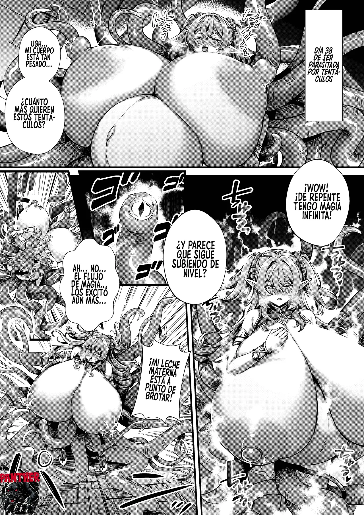 [Kannko Bokujyo (Kannko)] Ochita Tensai Mahoutsukai, Naodokoka Elf no 60 Nichikan | La Maga Elfa Genia Caida 60 días de incubacion [Spanish] [Panther Scan] [Digital] image number 23