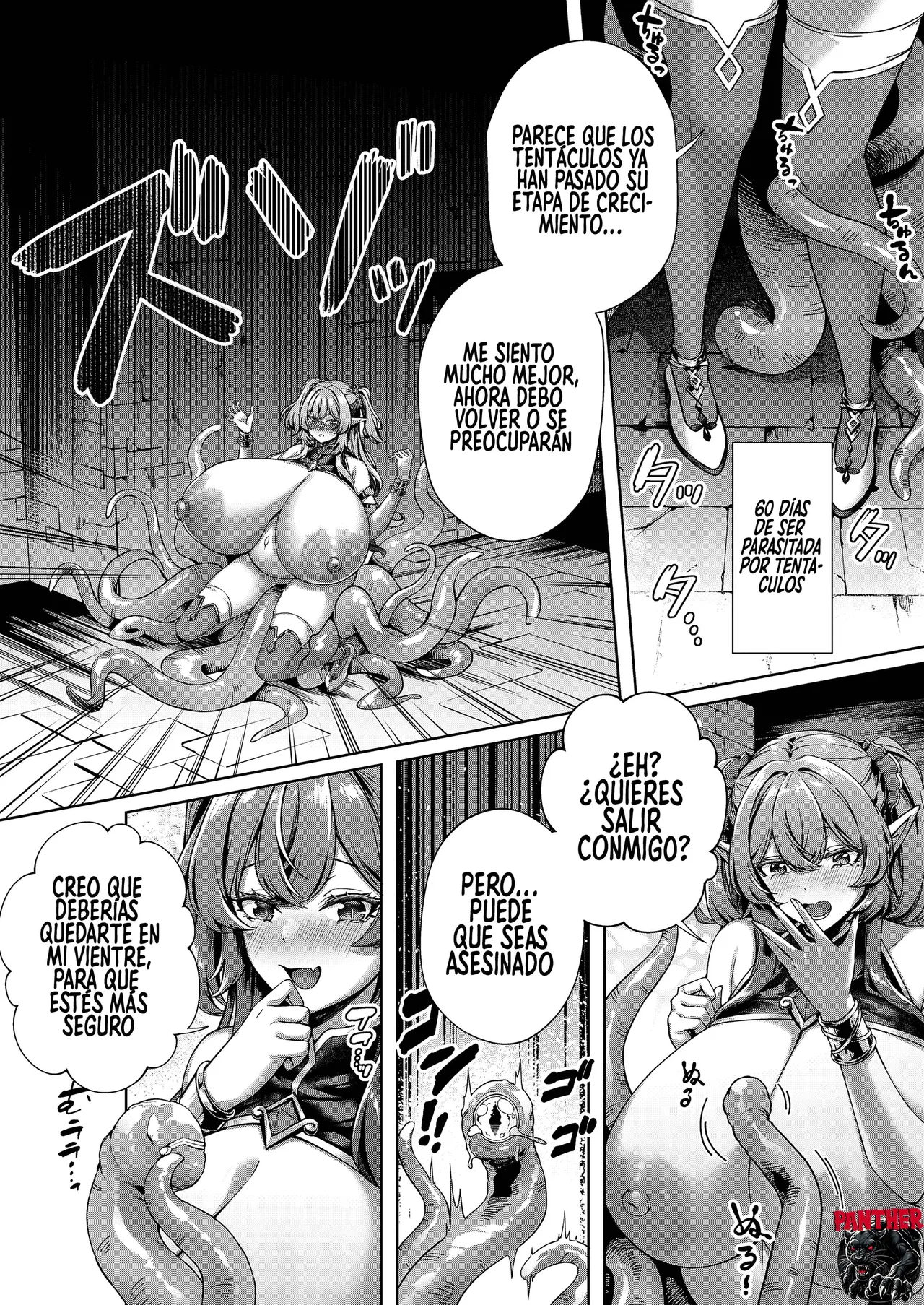 [Kannko Bokujyo (Kannko)] Ochita Tensai Mahoutsukai, Naodokoka Elf no 60 Nichikan | La Maga Elfa Genia Caida 60 días de incubacion [Spanish] [Panther Scan] [Digital] image number 29