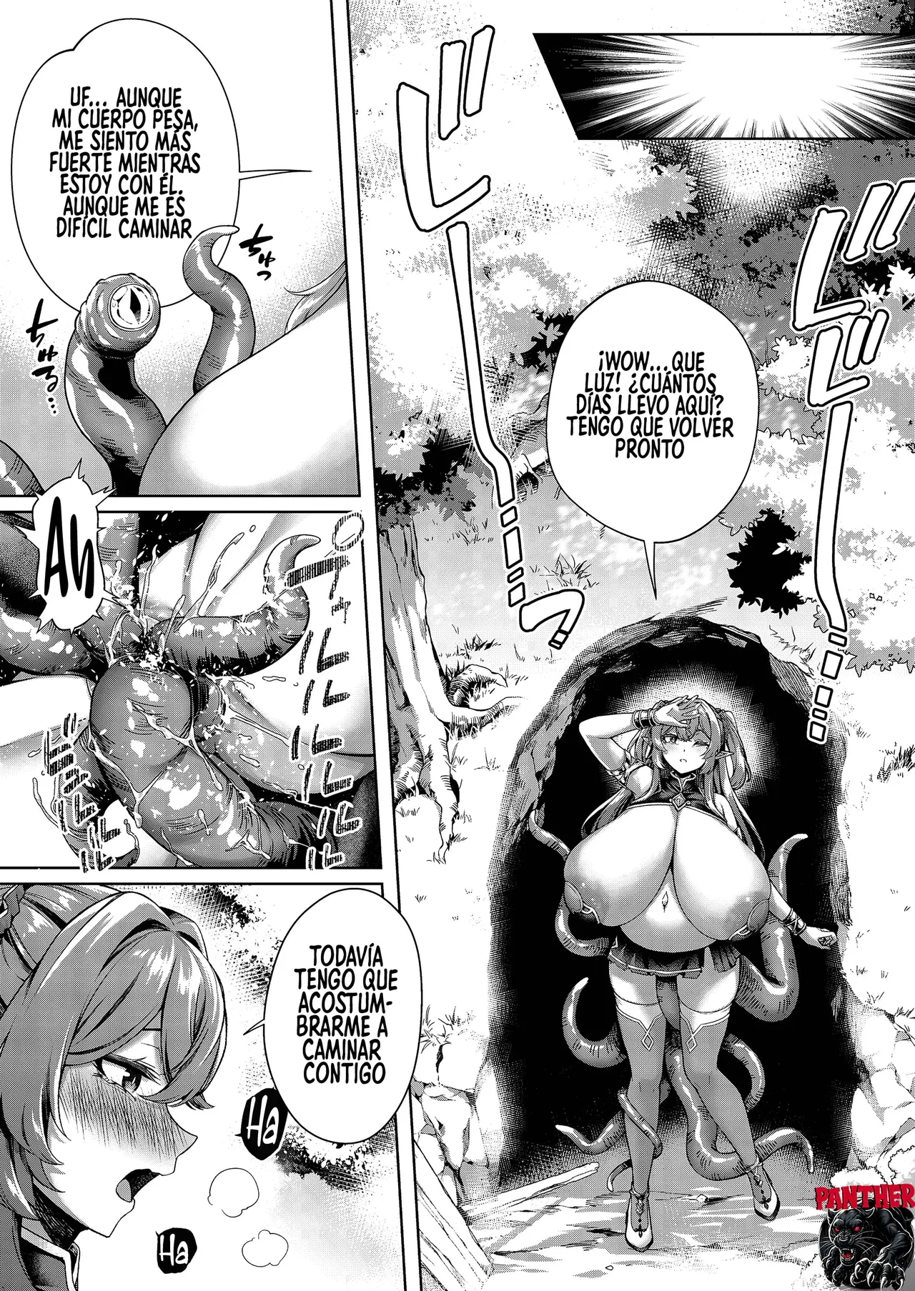 [Kannko Bokujyo (Kannko)] Ochita Tensai Mahoutsukai, Naodokoka Elf no 60 Nichikan | La Maga Elfa Genia Caida 60 días de incubacion [Spanish] [Panther Scan] [Digital] image number 30