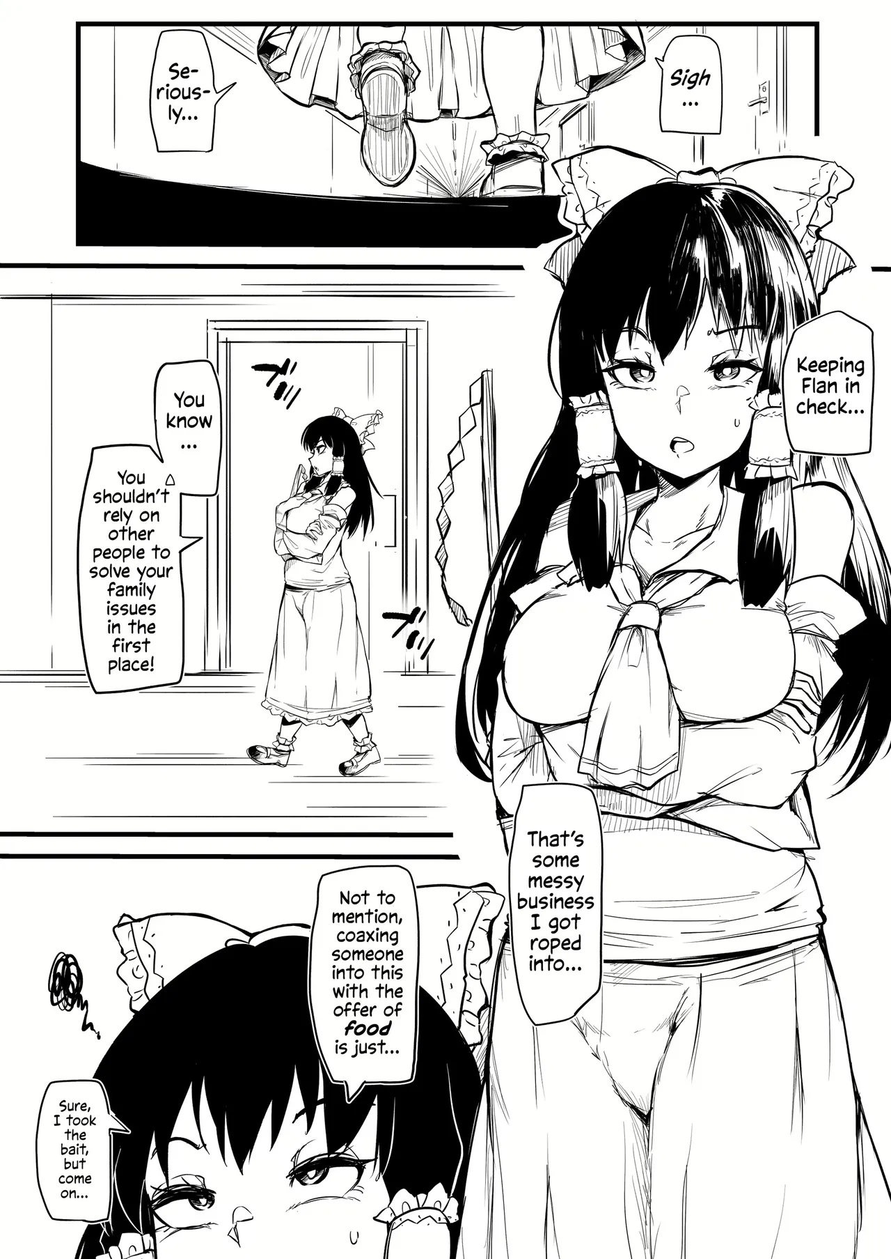 [Makin] Futanari Flan-chan Training Reimu [English] image number 1