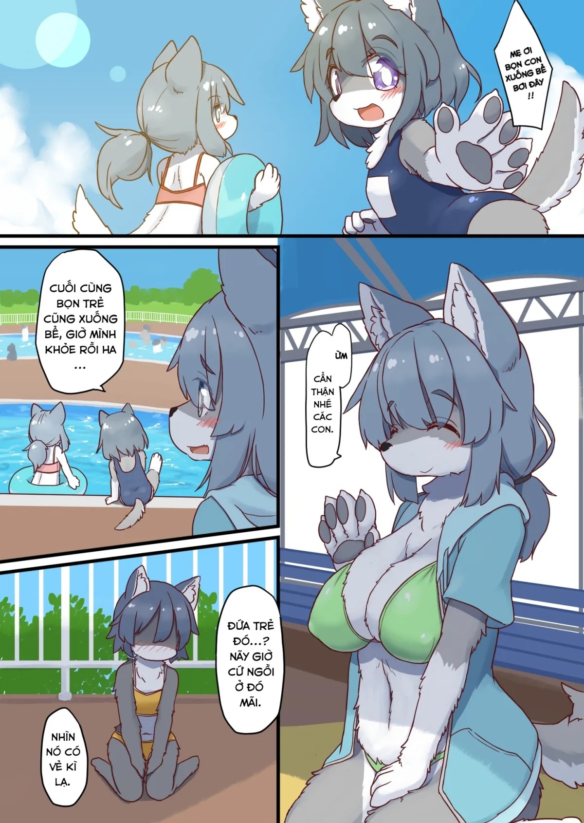 Chăm trẻ lạc ở hồ bơi image number 1