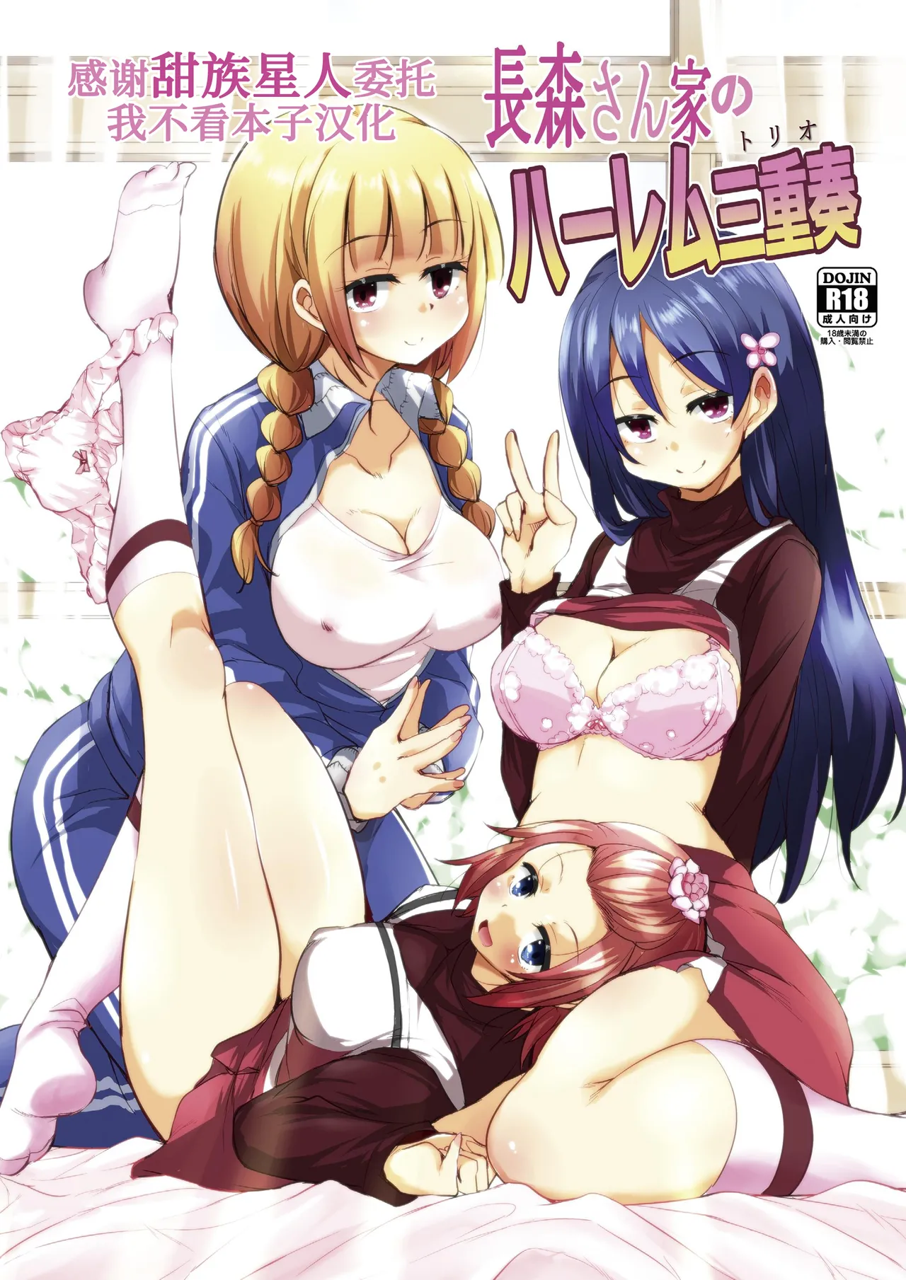 [Sound Sticker (Narusawa Kei)] Nagamori-san-chi no Harem Trio [Digital] [Chinese] [甜族星人x我不看本子汉化] image number 1