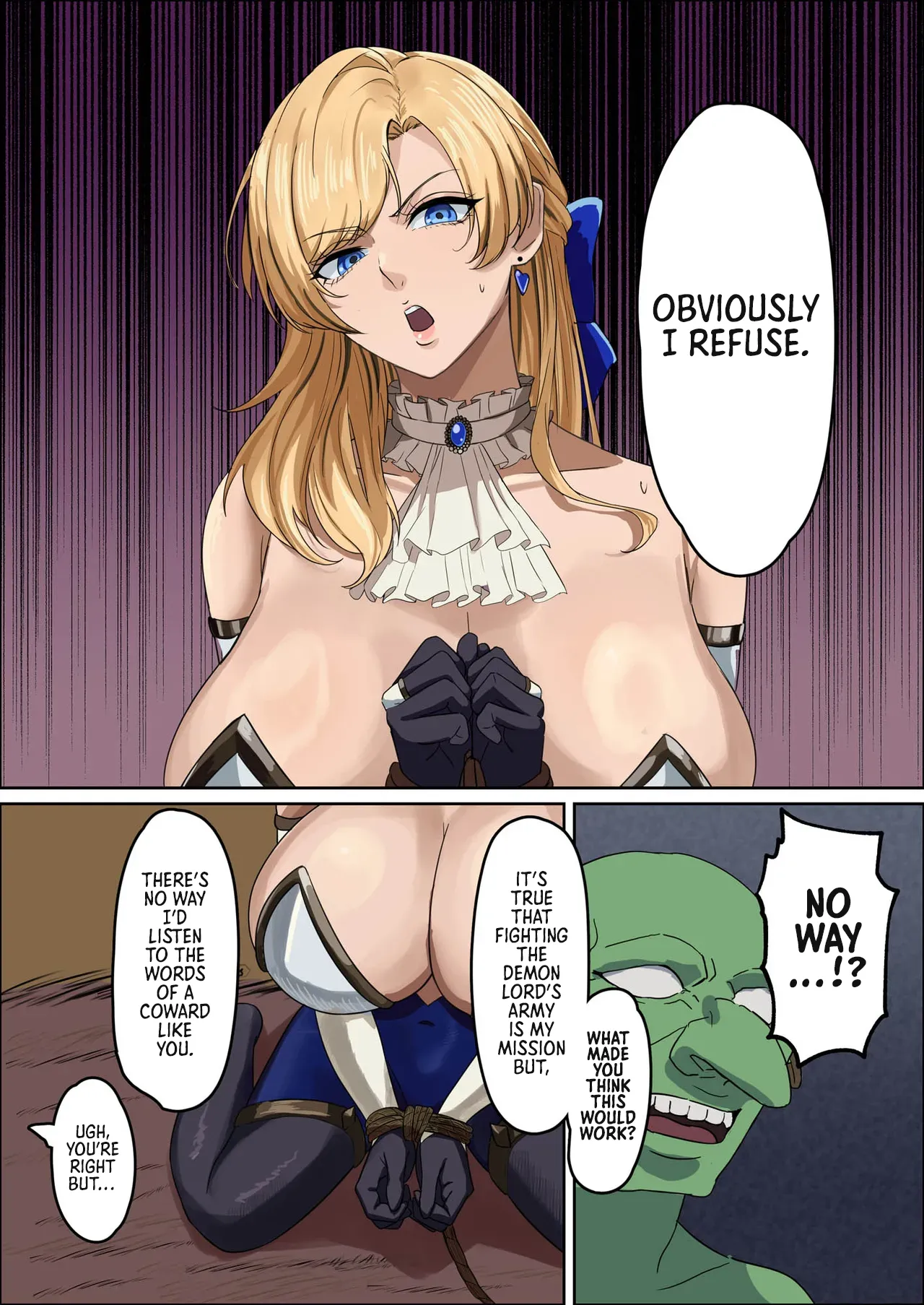 [Mainichi Angel] Bakunyuu Onna Kishi Konna Zako Monster ga Watashi no Nakama! Nan no Joudan da | Huge Breasted Female Knight: Teaming up with a weakling monster!? What kind of joke is this? [English] [Morally Bankrupt Wizard Translations] [Digital] Bildnummer 28