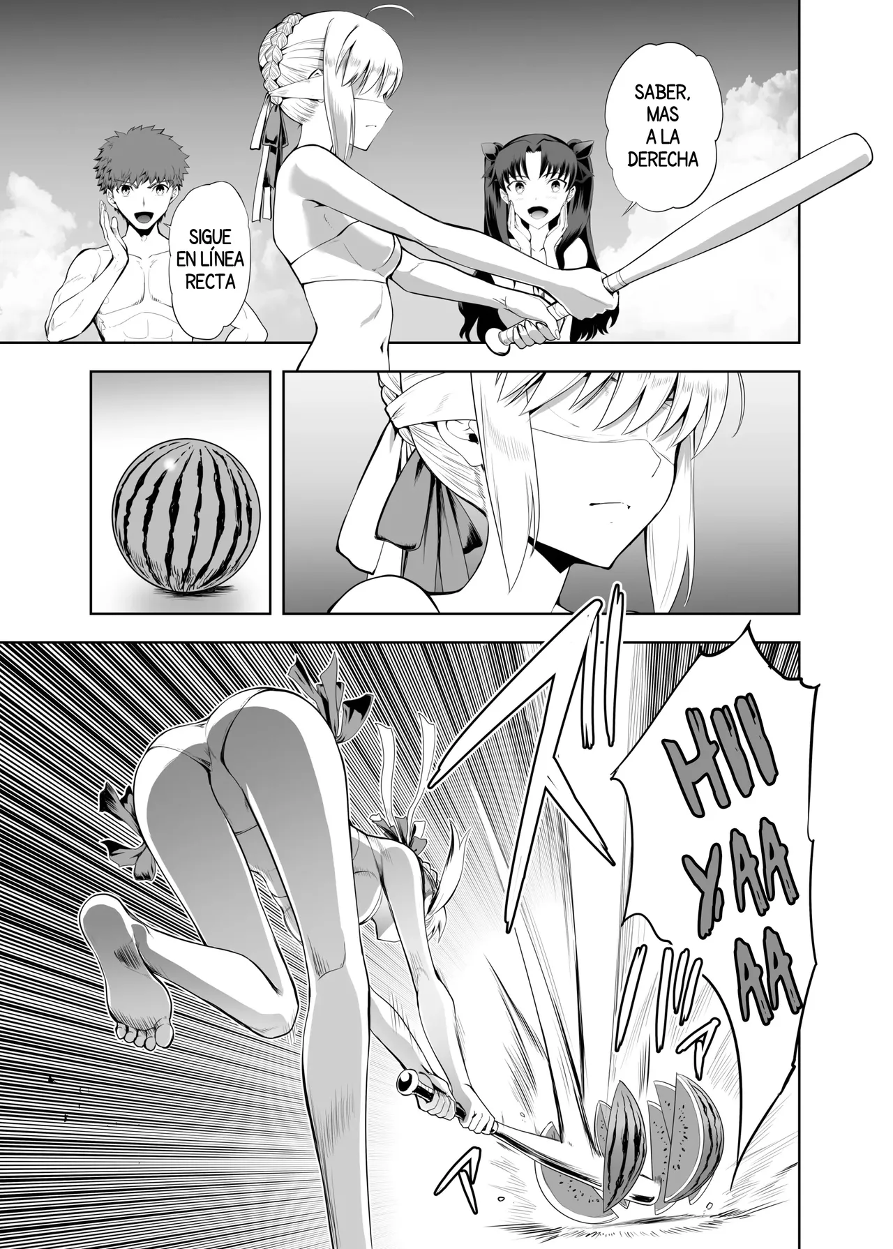 [CRAZY CLOVER CLUB (Kuroha Nue)] Saber Maniacs Shikaku o Shadan Suru to Hoka no Kankaku ga Togisumasareru to Iu no de Saber ni Mekakushi Play o Shite Moratta (Fate/stay night)  [Spanish] [Harenchi no Fansub] 图片编号 2