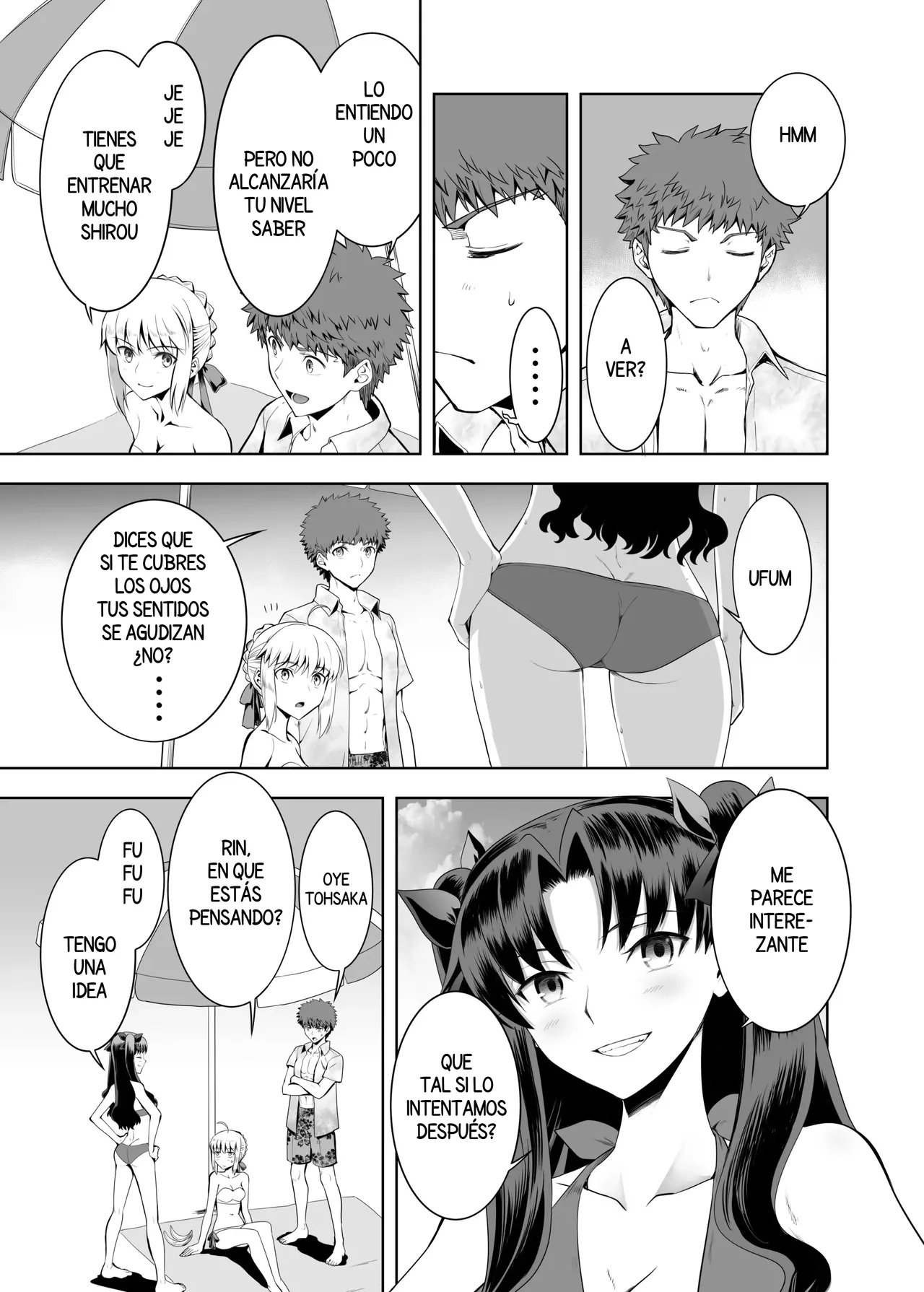 [CRAZY CLOVER CLUB (Kuroha Nue)] Saber Maniacs Shikaku o Shadan Suru to Hoka no Kankaku ga Togisumasareru to Iu no de Saber ni Mekakushi Play o Shite Moratta (Fate/stay night)  [Spanish] [Harenchi no Fansub] 图片编号 4