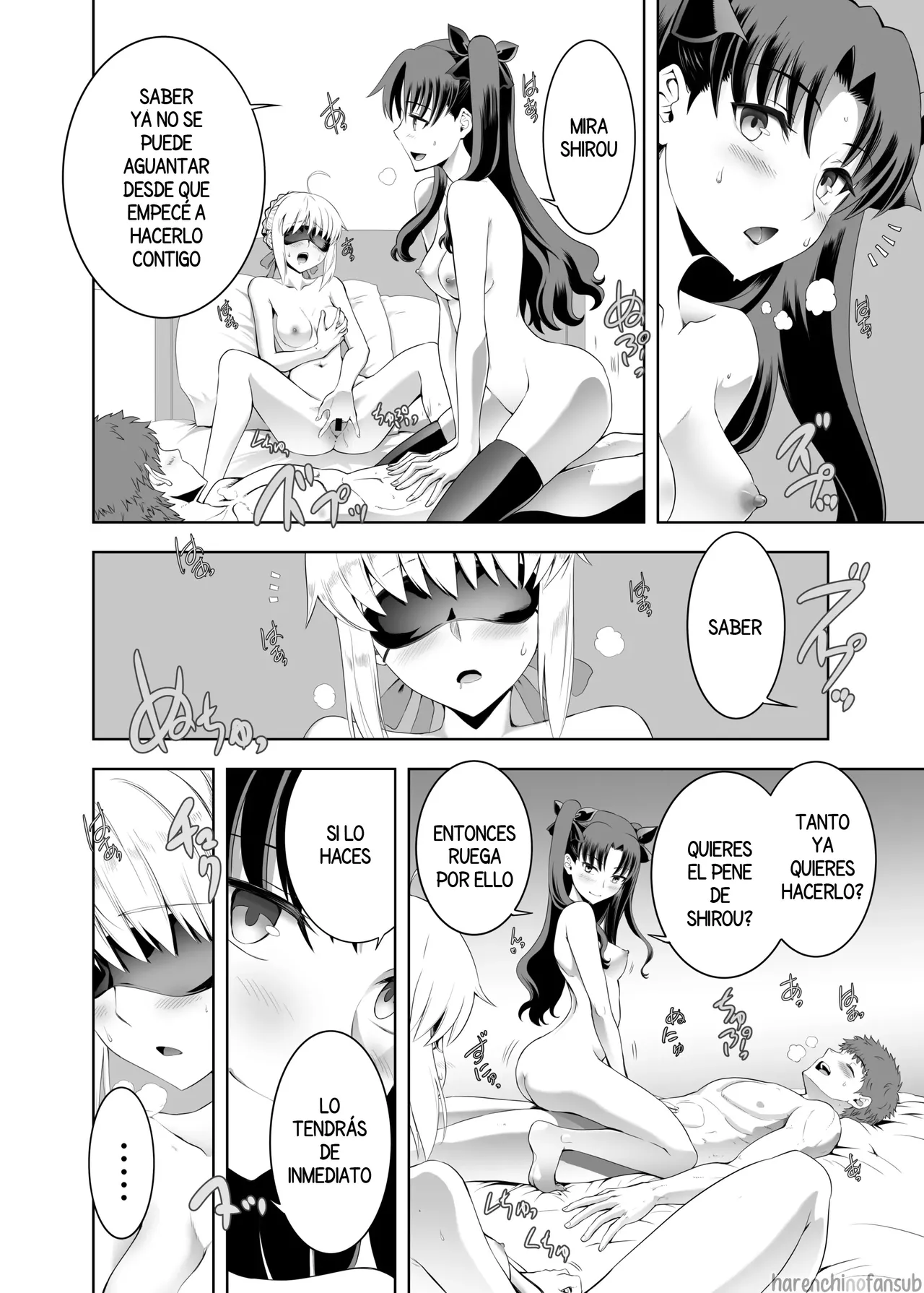 [CRAZY CLOVER CLUB (Kuroha Nue)] Saber Maniacs Shikaku o Shadan Suru to Hoka no Kankaku ga Togisumasareru to Iu no de Saber ni Mekakushi Play o Shite Moratta (Fate/stay night)  [Spanish] [Harenchi no Fansub] 图片编号 21