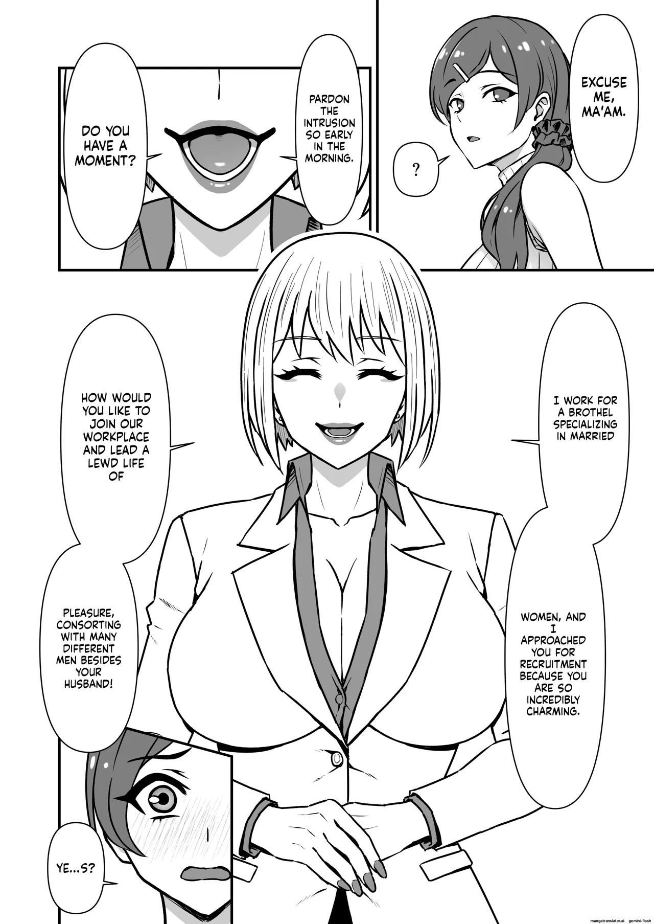 [Karino Keshouhin (Karino Teru)] Hitozuma Kairou ~Danna Omoi no Hitozuma wa Saimin de Midara na Fuuzokujou e Kawarihateru~ [Digital][English][MTL] image number 3