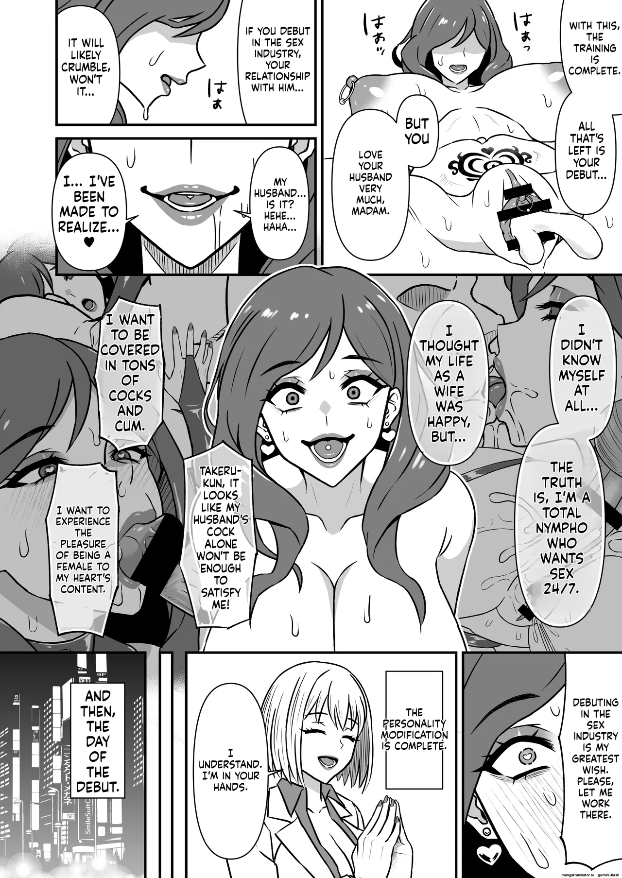 [Karino Keshouhin (Karino Teru)] Hitozuma Kairou ~Danna Omoi no Hitozuma wa Saimin de Midara na Fuuzokujou e Kawarihateru~ [Digital][English][MTL] image number 17