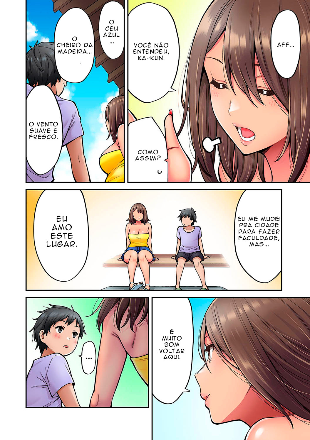 [Shouji Nigou] Akogare no Nee-chan ga Gal ni Natte Kaette Kita Natsuyasumi Ch. 6 [Portuguese] Bildnummer 2