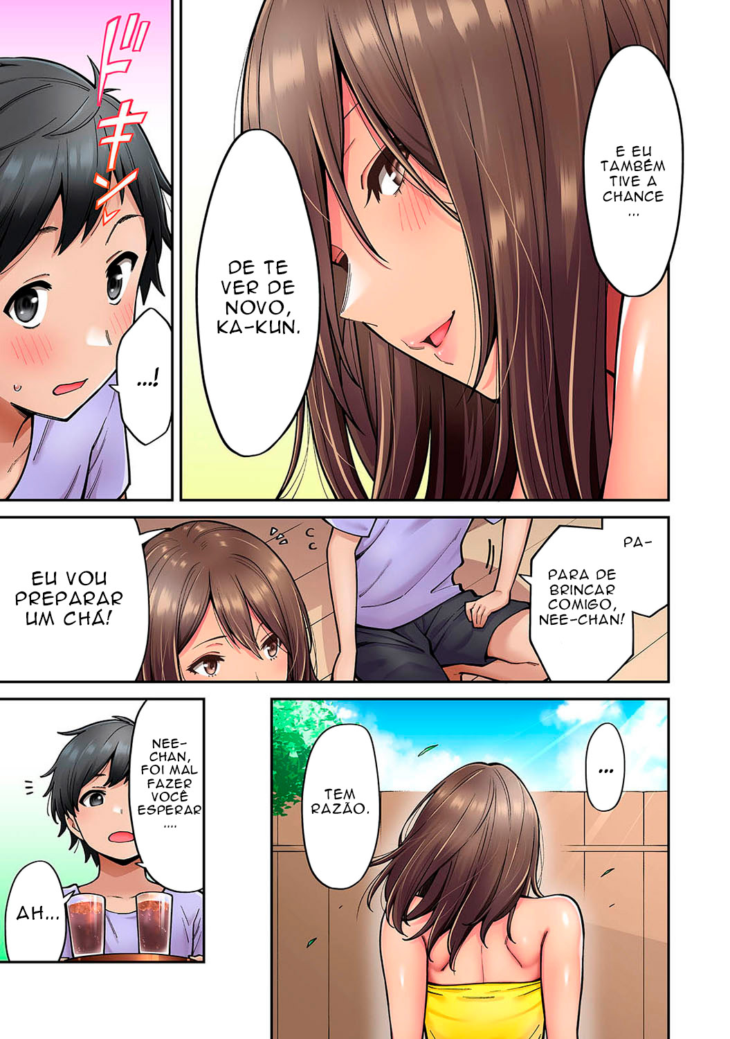 [Shouji Nigou] Akogare no Nee-chan ga Gal ni Natte Kaette Kita Natsuyasumi Ch. 6 [Portuguese] Bildnummer 3